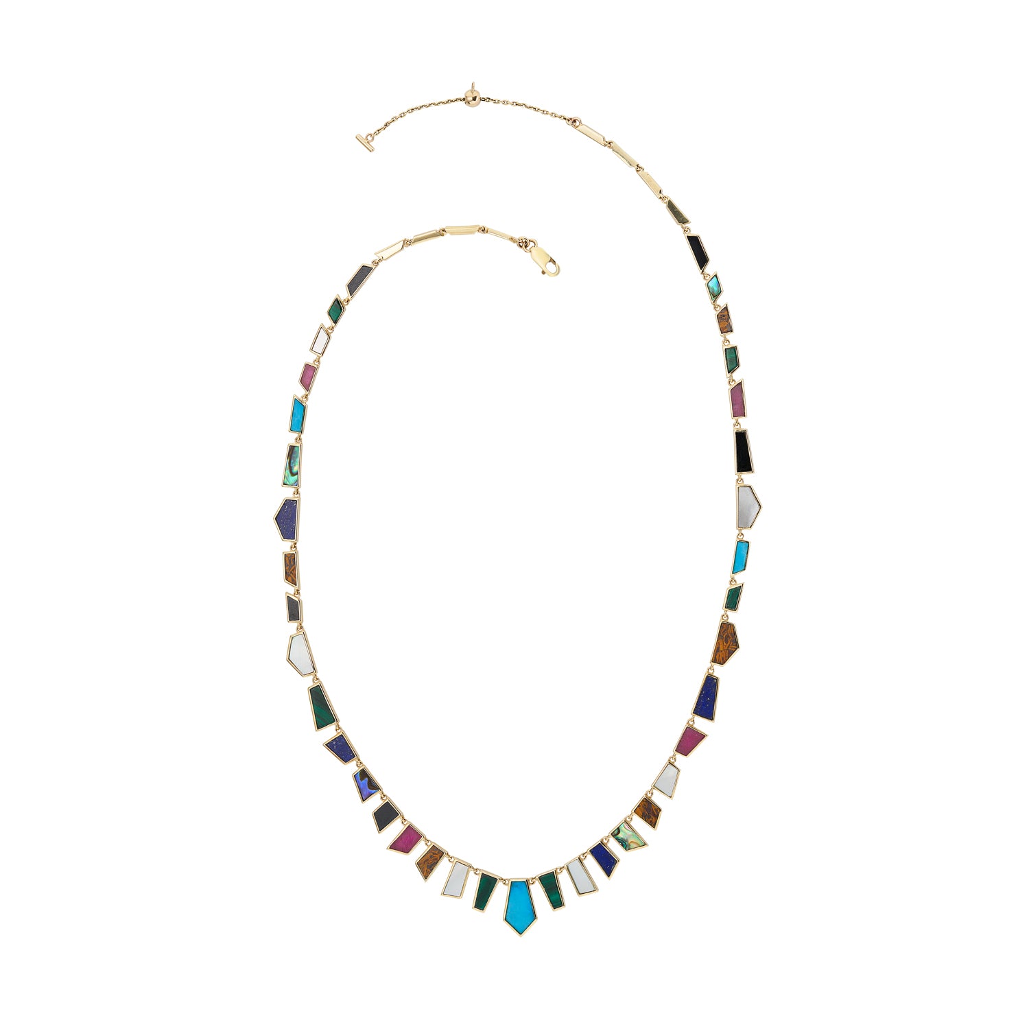 METIER BY TOMFOOLERY RAINBOW TESSERAE NECKLACE