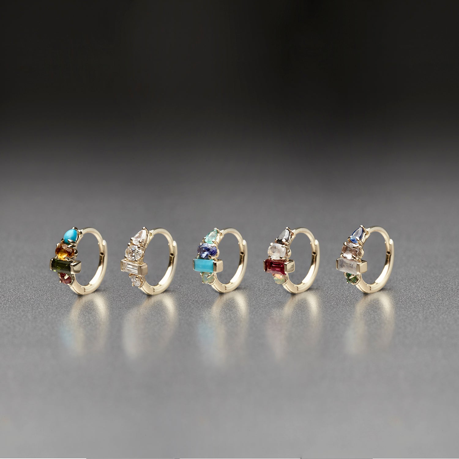 Multi Claw Gemstone Clicker Hoop