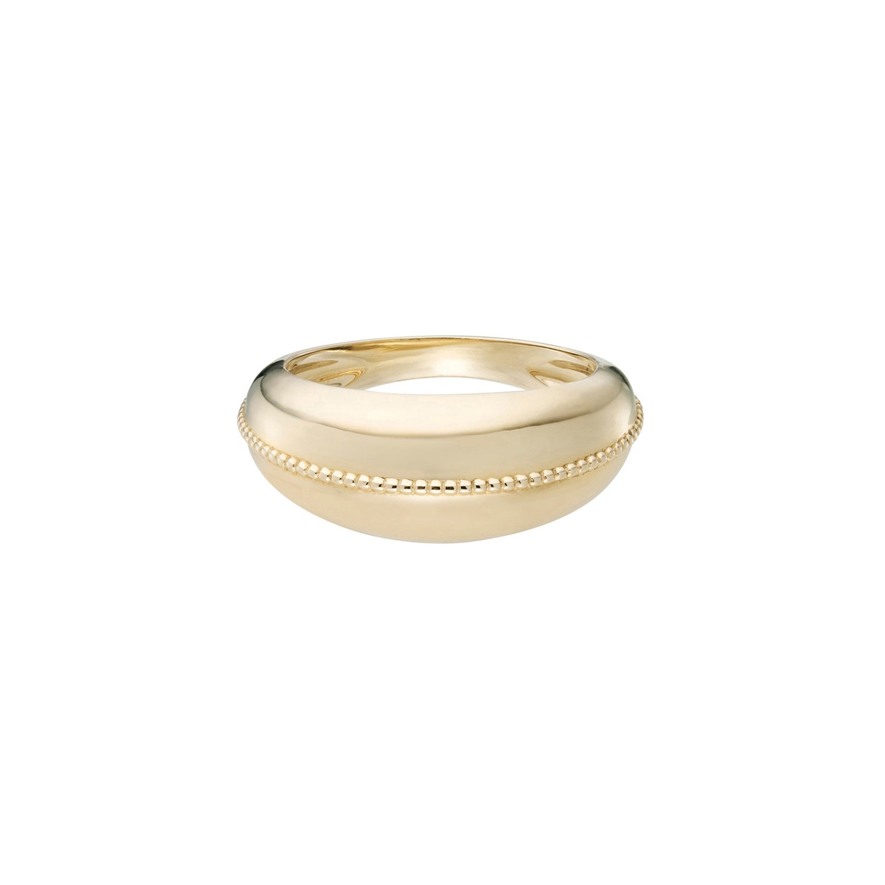 8mm Dôme Milgrain Centred Ring