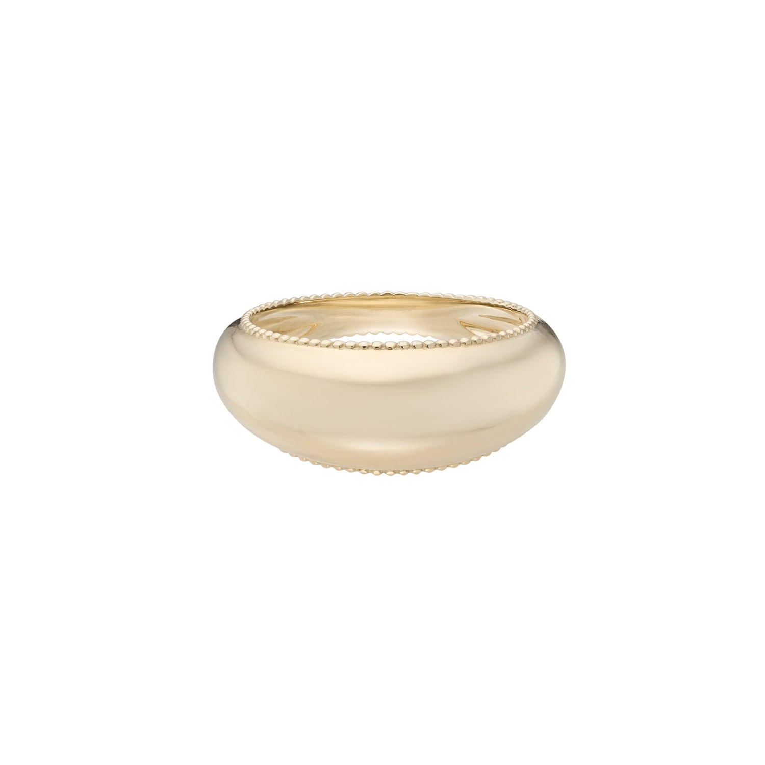 8mm Dôme Milgrain Edged Ring