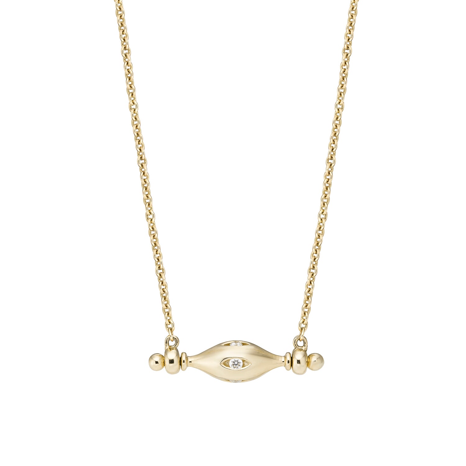 Mudra Ojo Spinner 5 Diamond Pendant