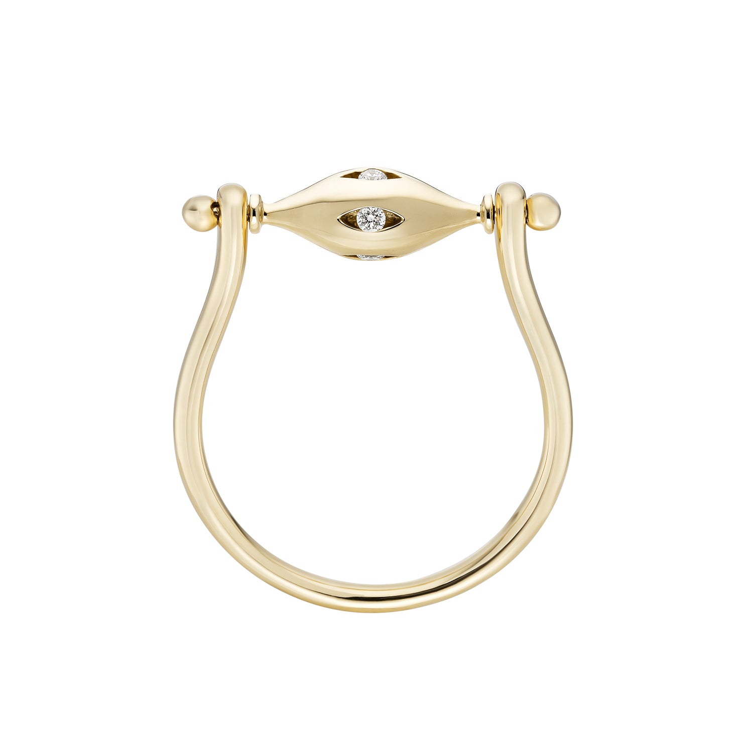 Mudra Ojo 5 Diamond Spinner Ring