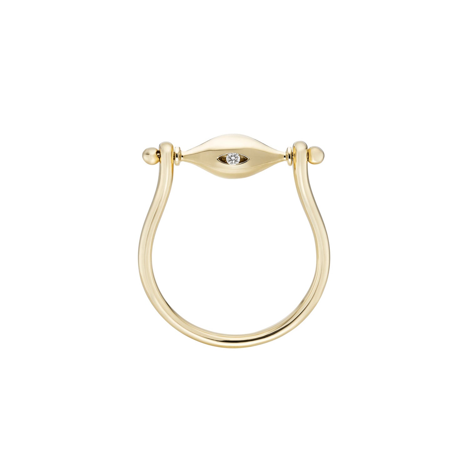 Mudra Ojo Single Diamond Spinner Ring