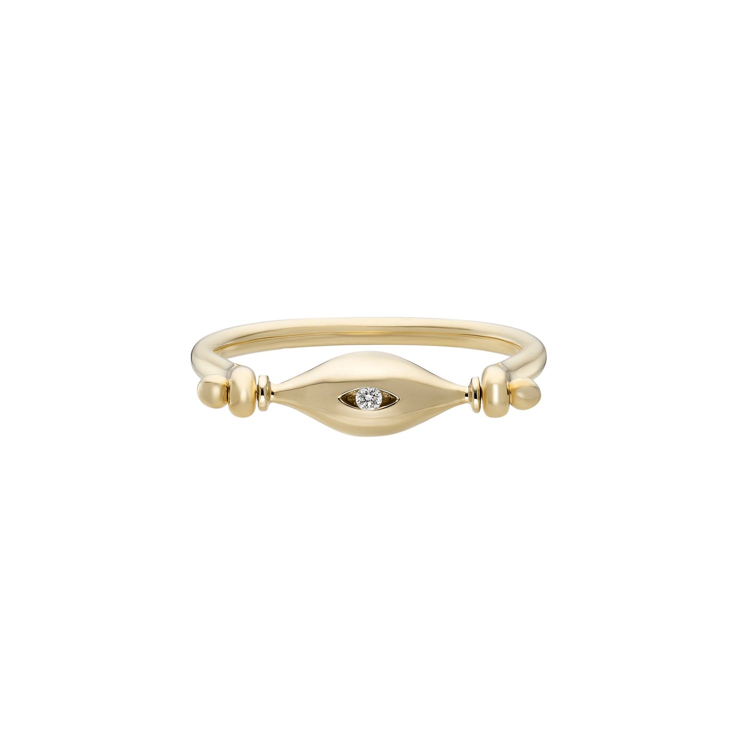 Mudra Ojo Single Diamond Spinner Ring