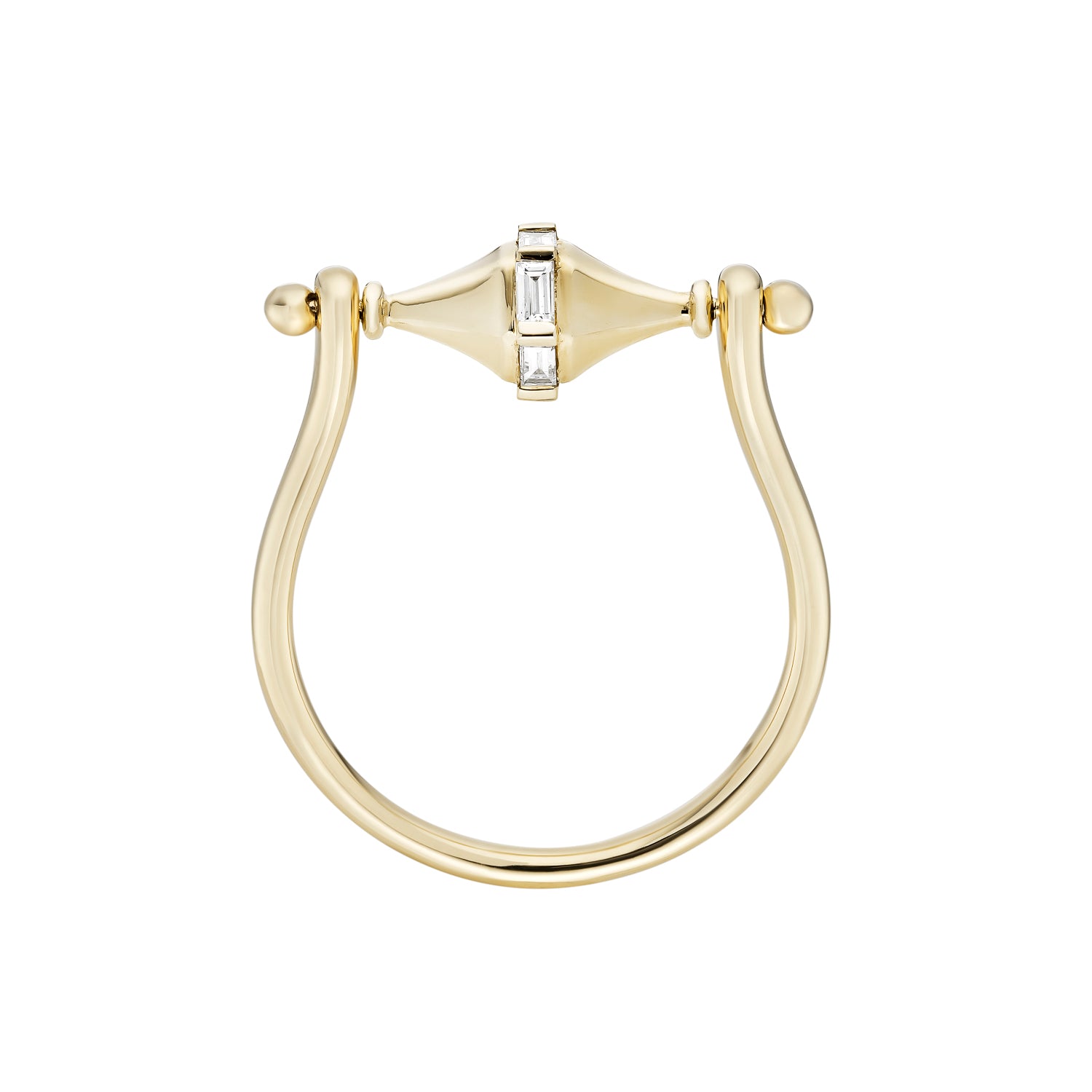 metier by tomfoolery: Mudra Baguette Diamond Spinning ring