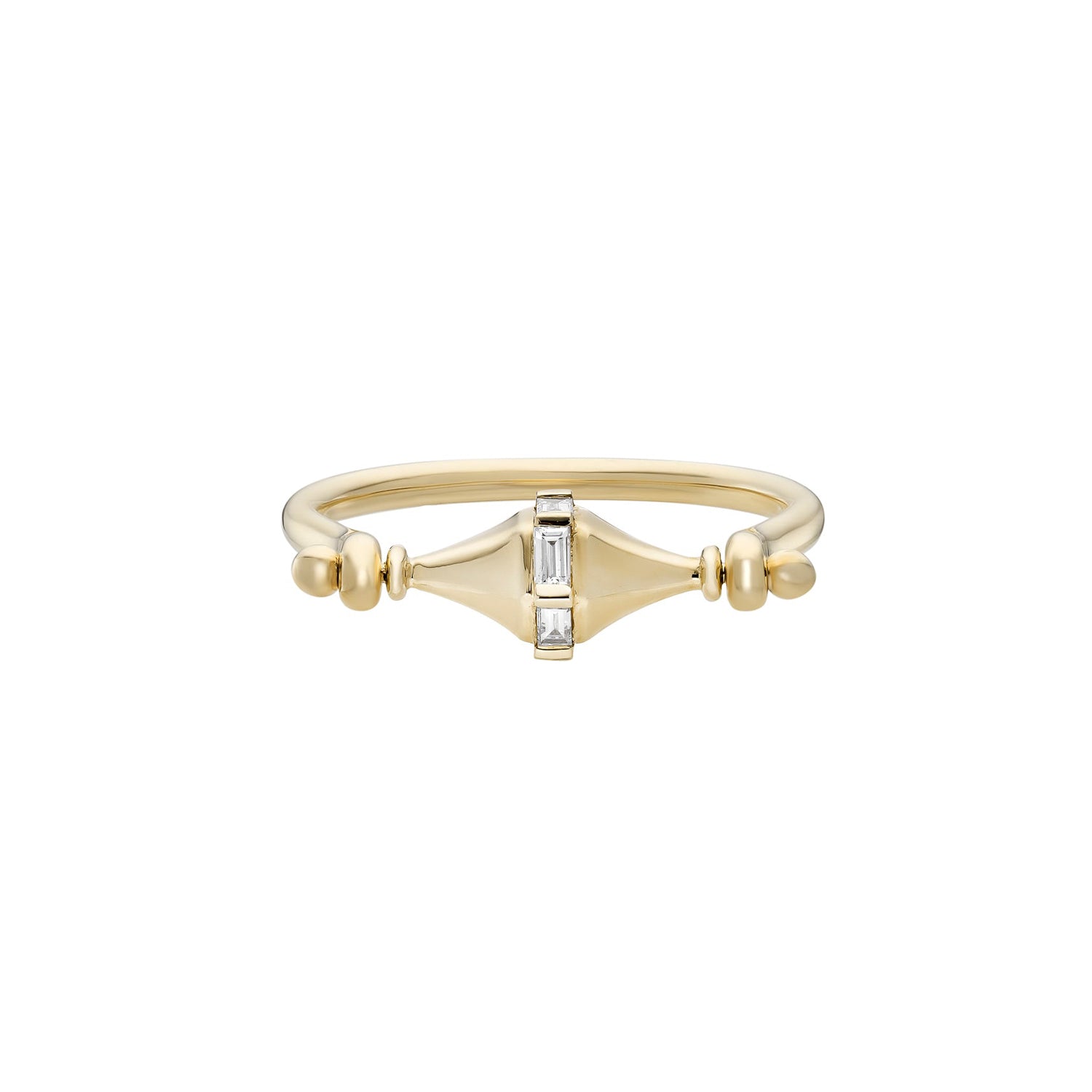 Mudra Baguette Diamond Spinning Ring