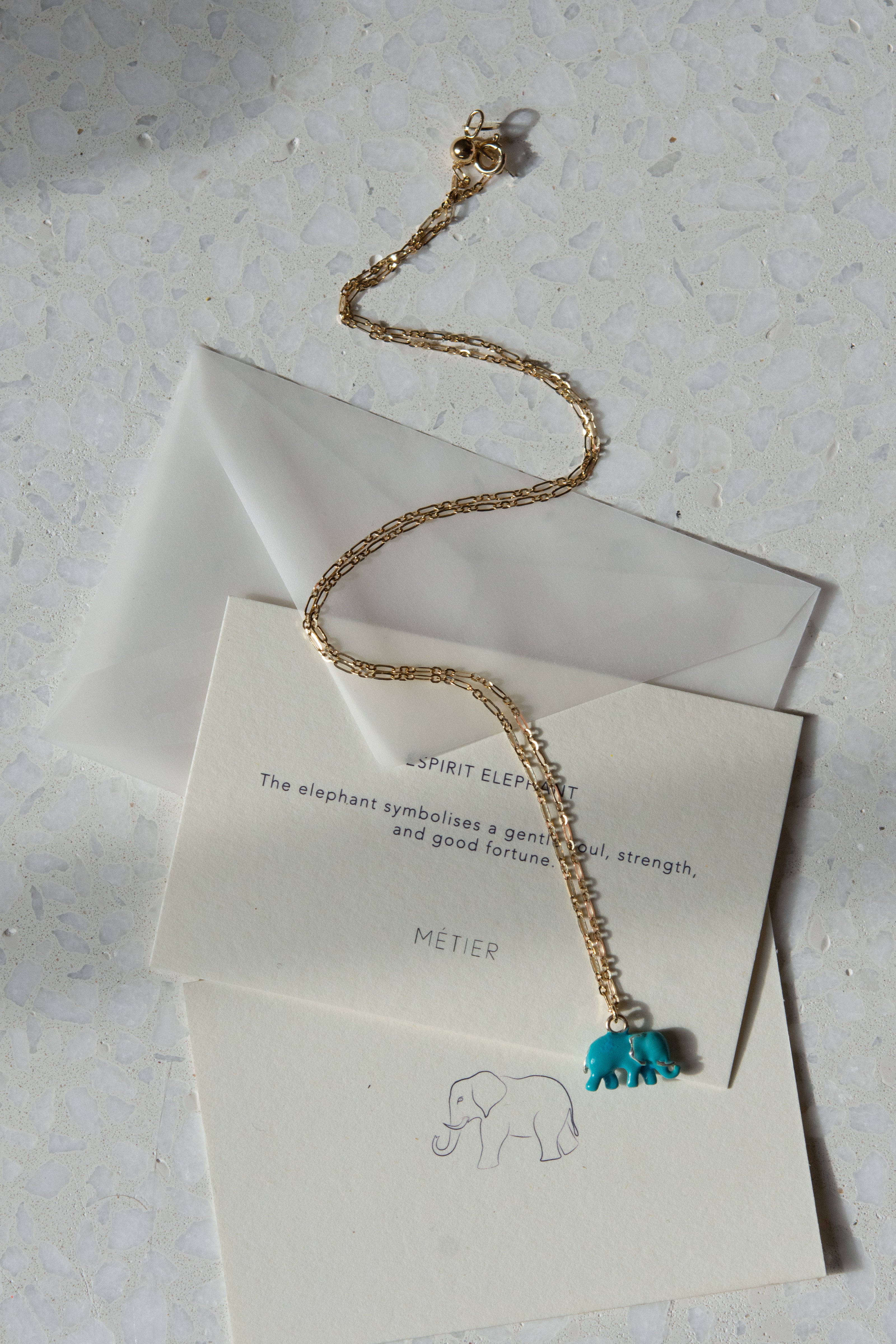 Roma Enamel Elephant Espirit Pendant