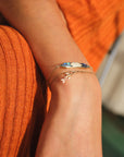 metier by tomfoolery:Tableau Mother Of Pearl Hex Engravable Bracelet