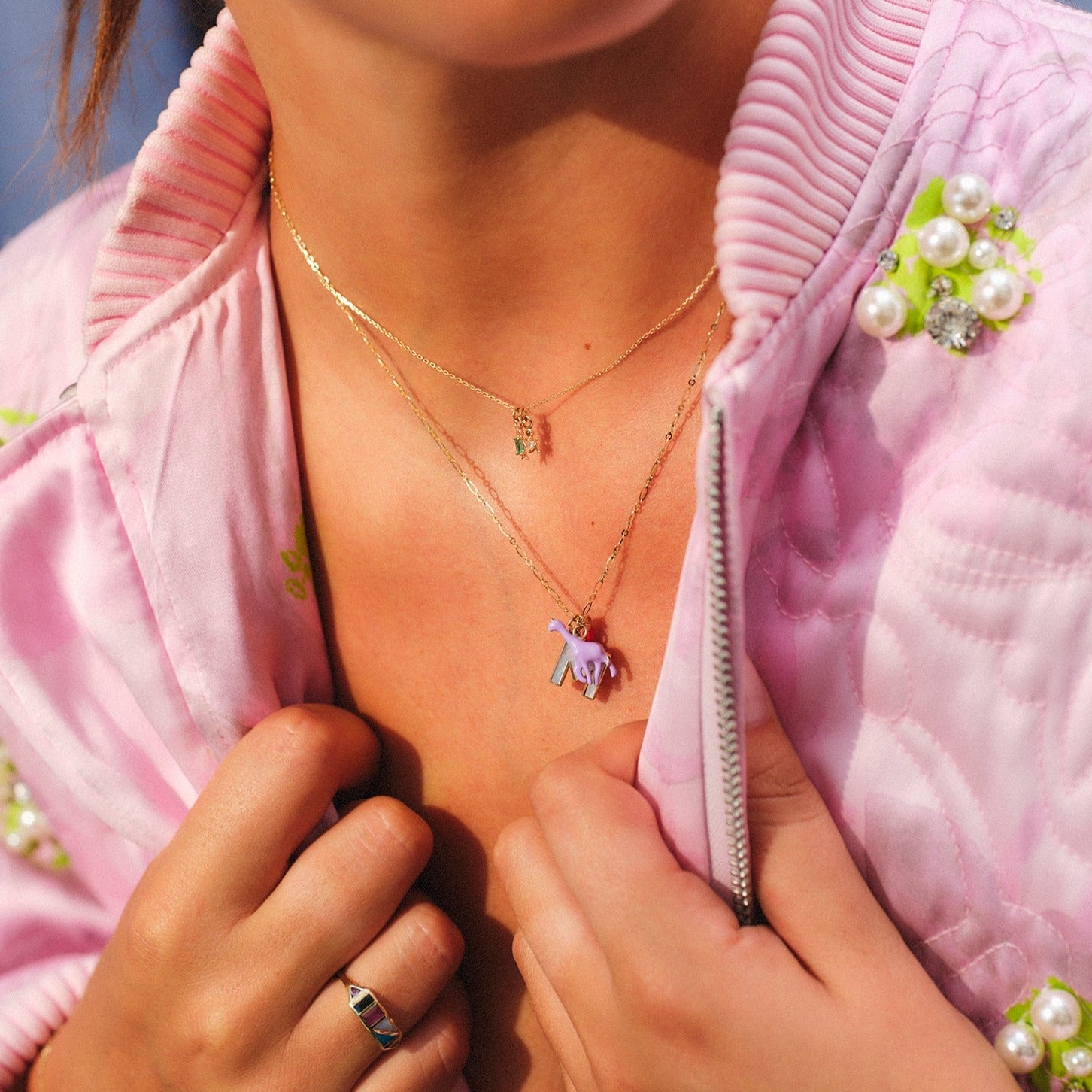 Espirit Mother of Pearl Initial Pendant