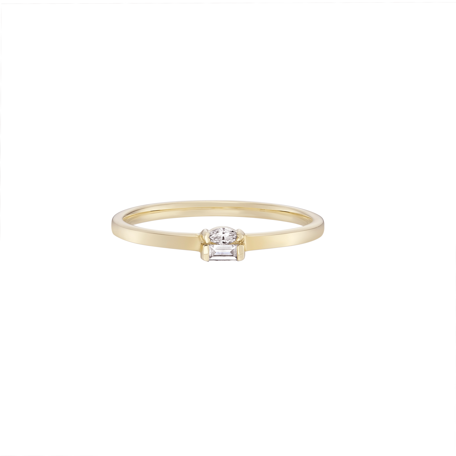 metier by tomfoolery: Diamond date duo ring