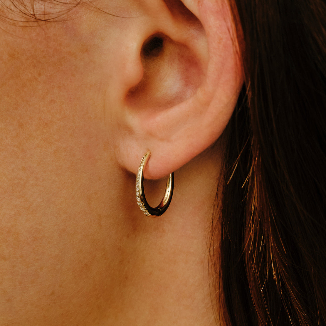 Diamond Oval Dodu Chunky Hoop