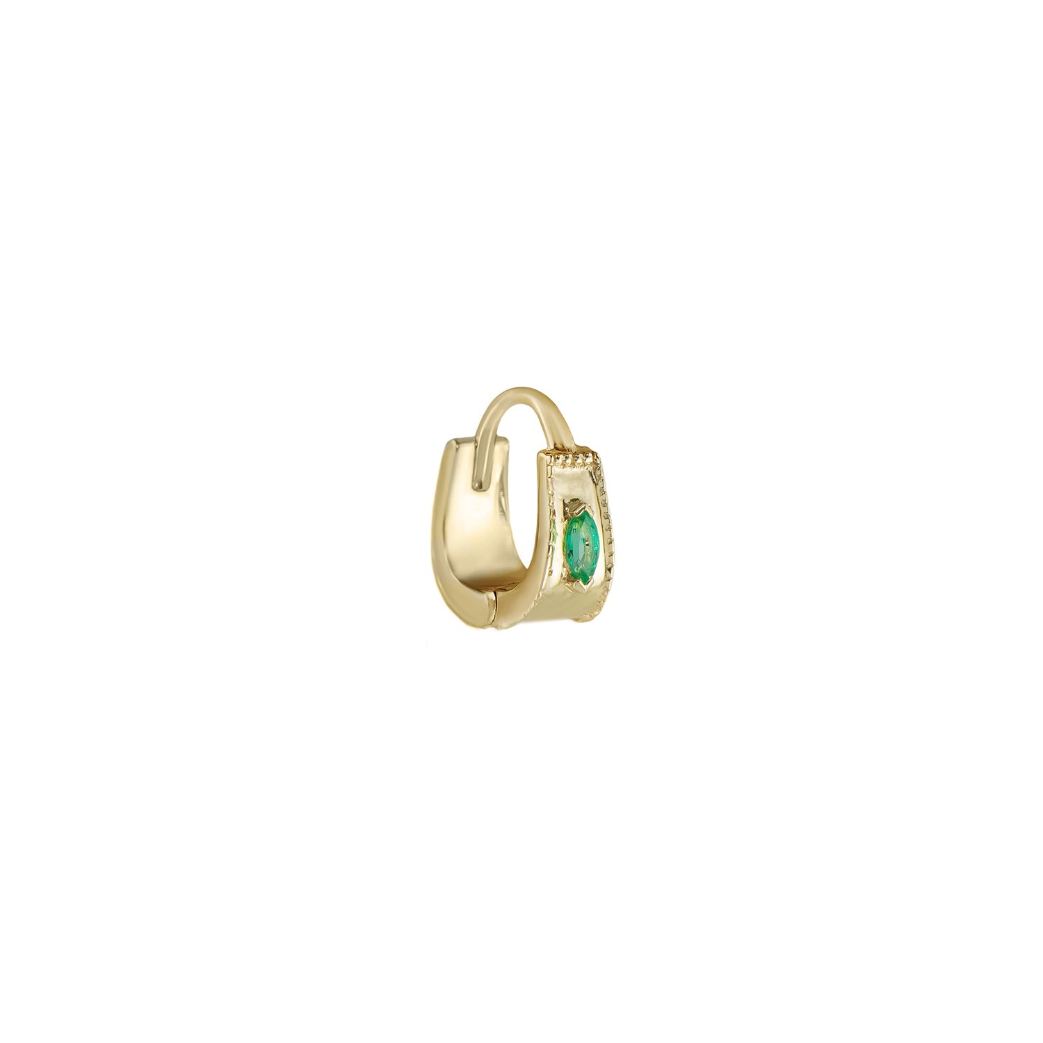 Dala Milgrain Gemstone Huggie