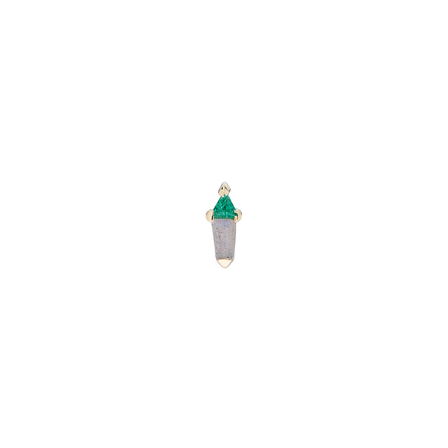 AZ Mini Prism Gemstone Stud