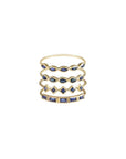 5 Stone Blue Sapphire Ring