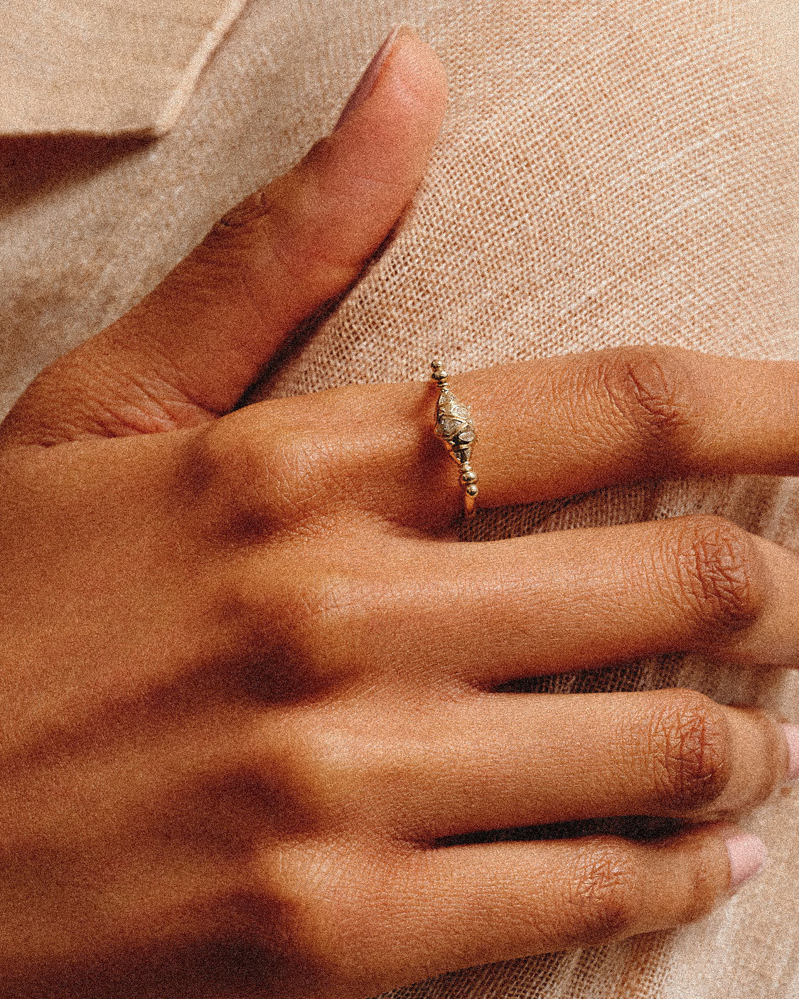 Ojo Mudra AZ Diamond Spinner Ring
