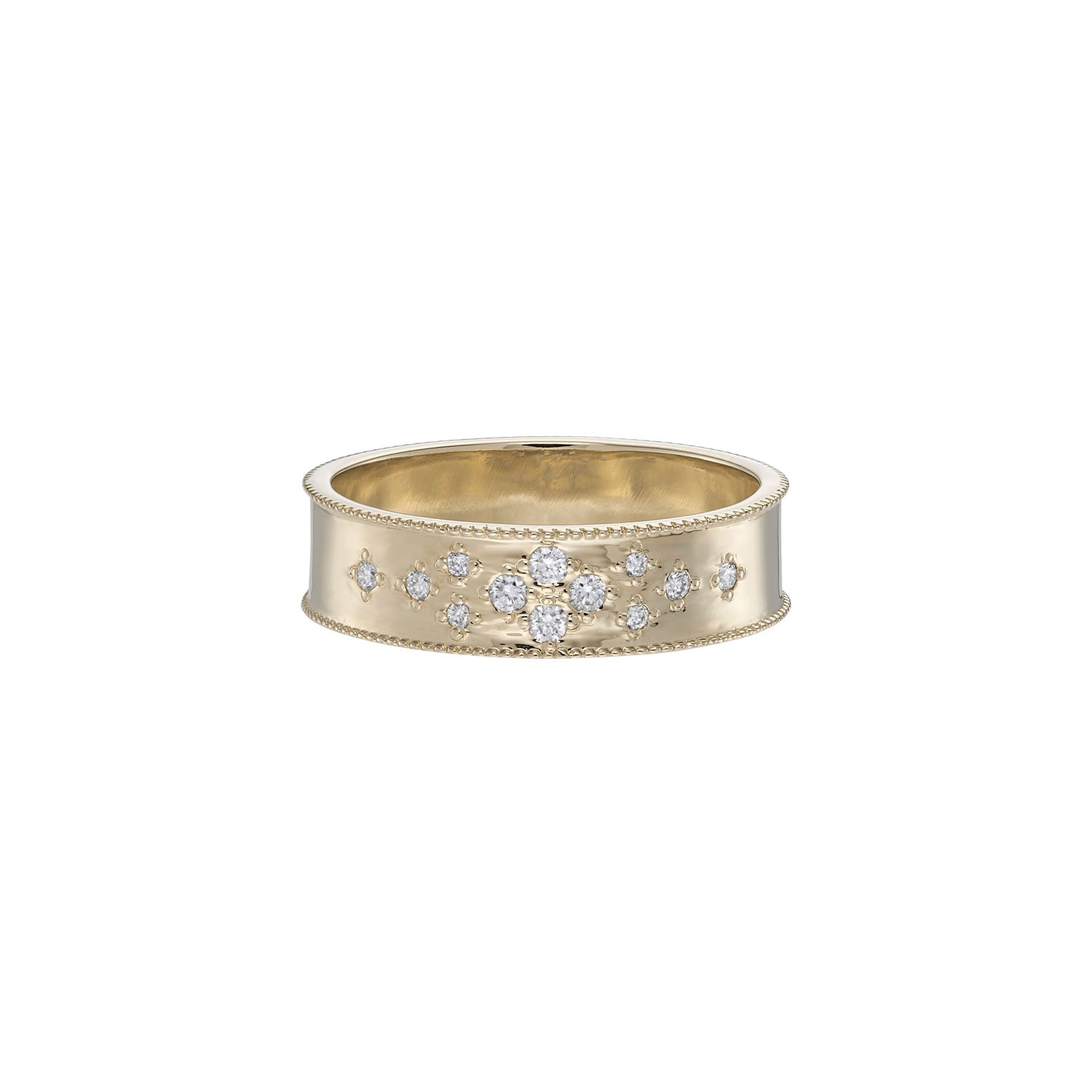 Dala Wide Diamond Scatter Band