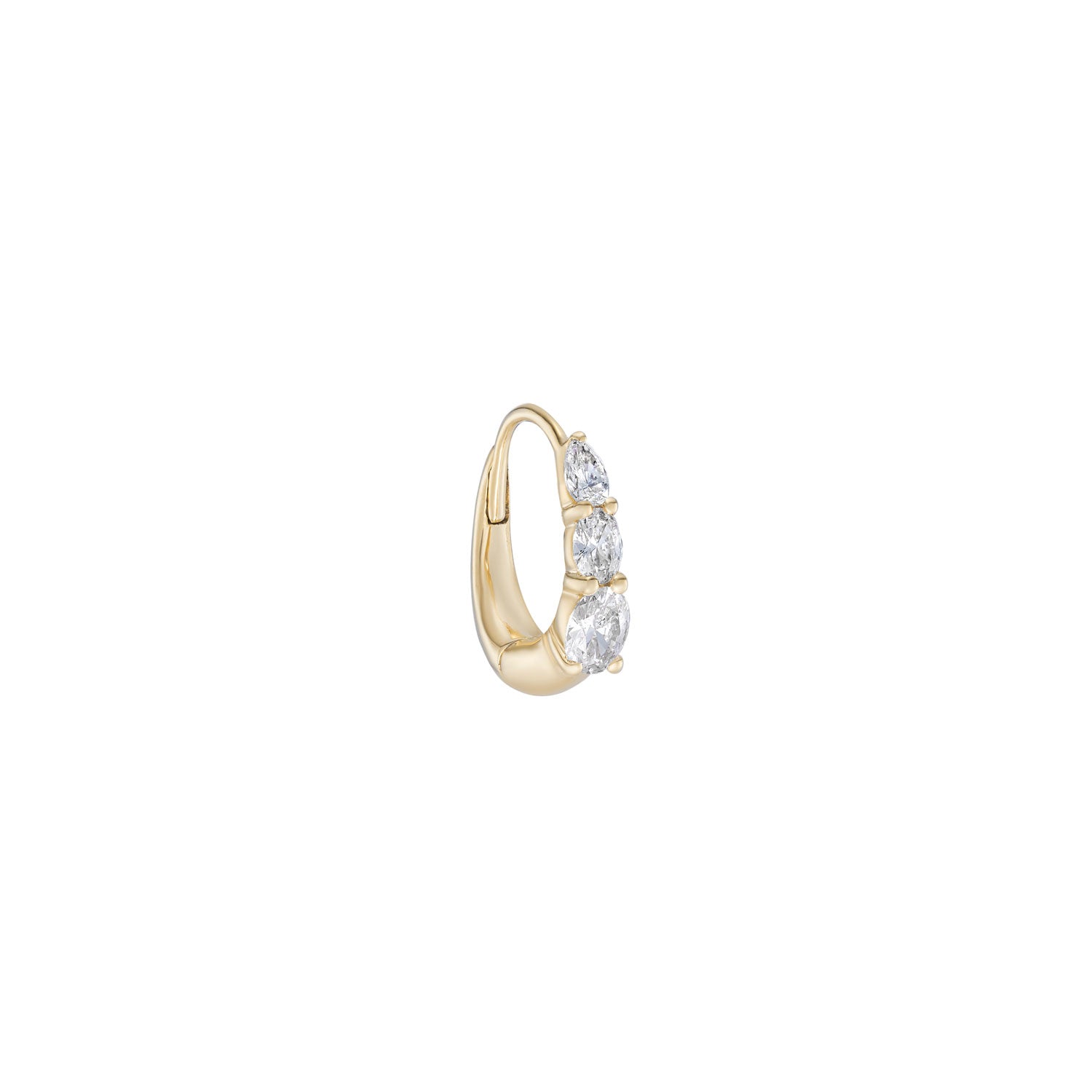 Diamond Date Oval Graduating Clicker Hoop