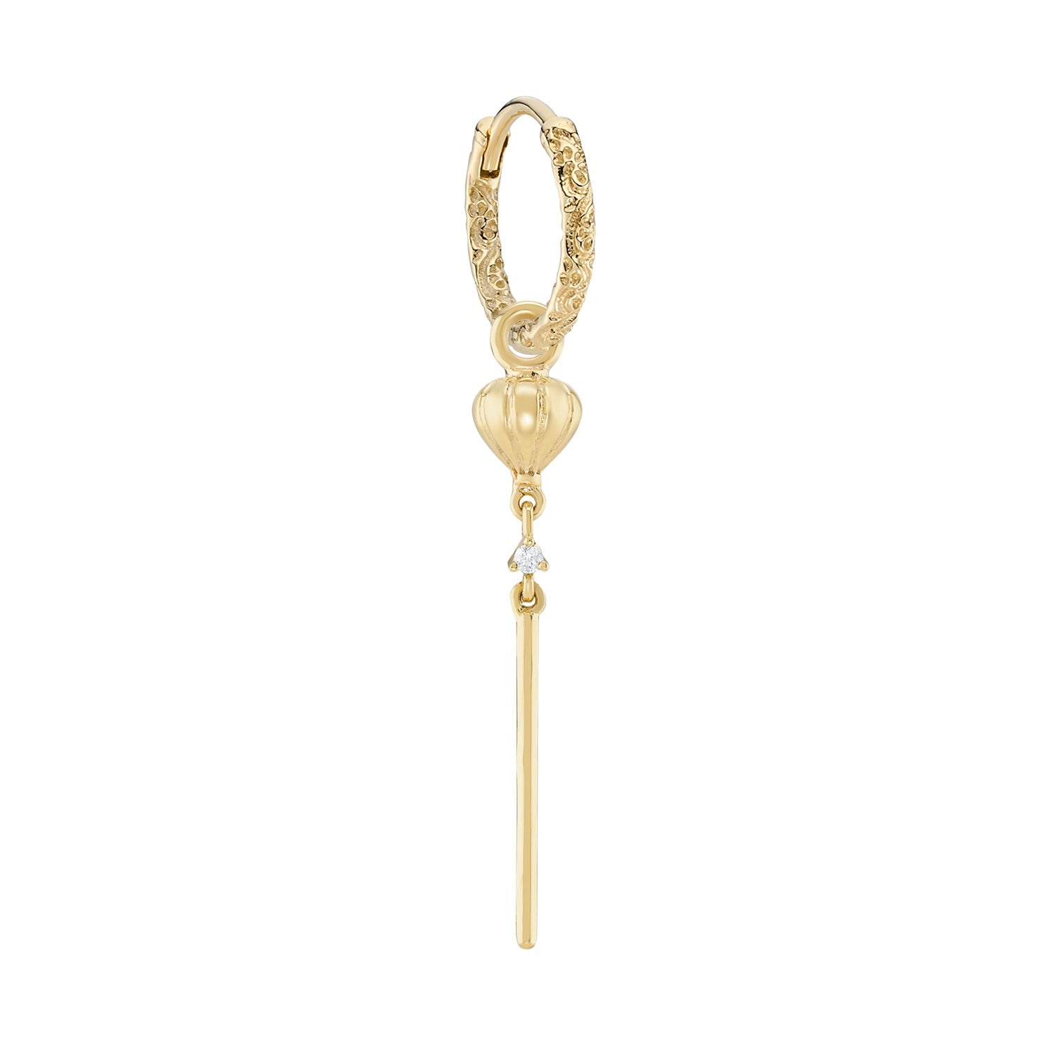 Engraved Bar Lucky Lantern Clicker Hoop