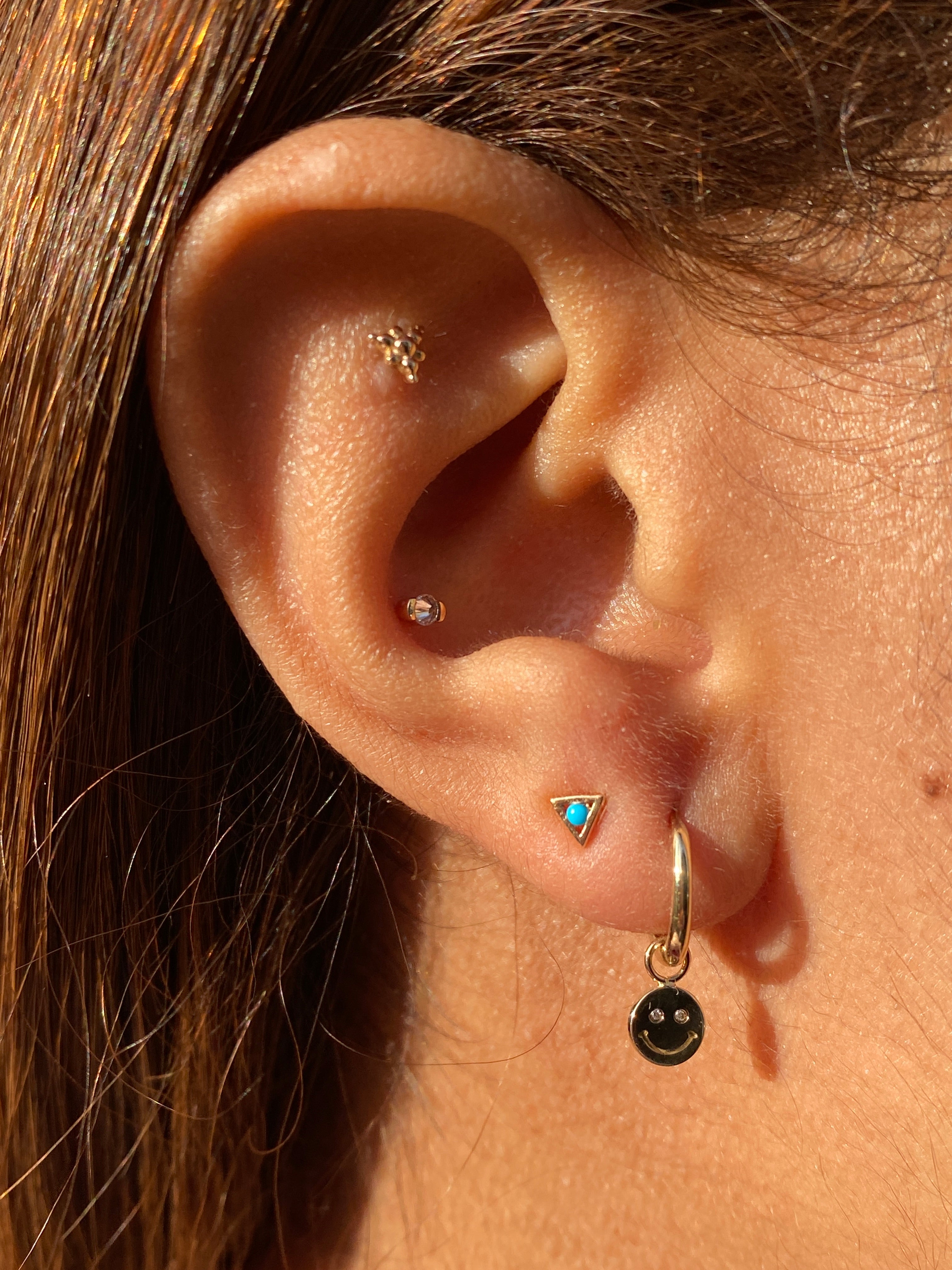 Happiness White Diamond Drop Earring