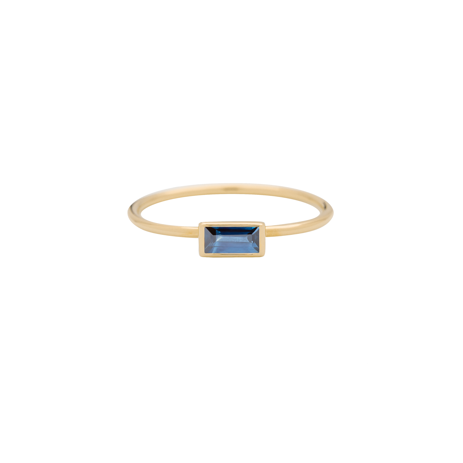 Information  Name Horizontal Baguette Gemstone Stacking Ring-sapphire