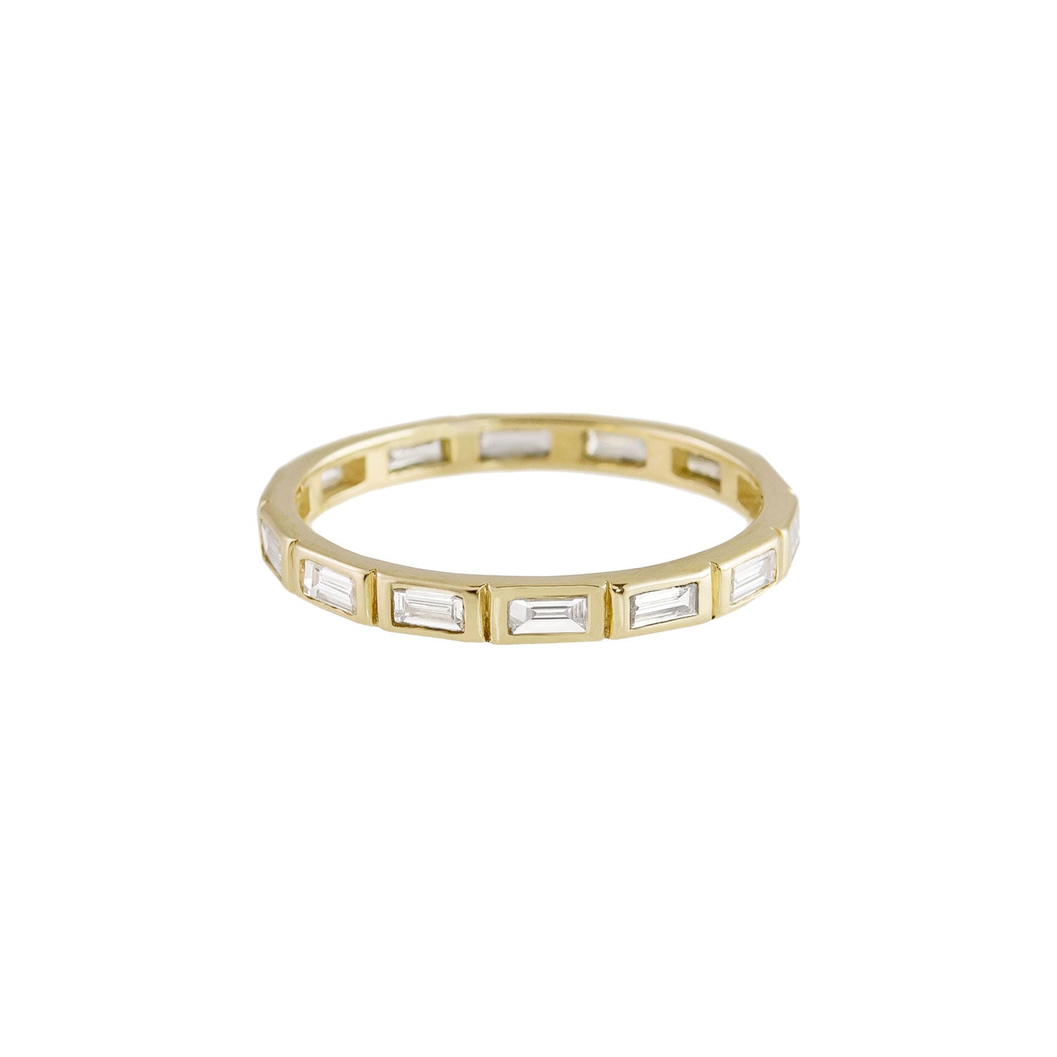 Baguette Cut Gemstone Eternity Ring