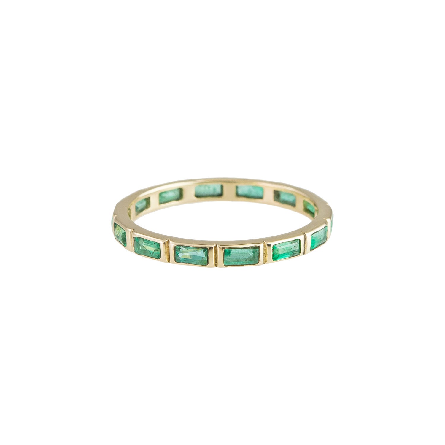 Baguette Cut Gemstone Eternity Ring