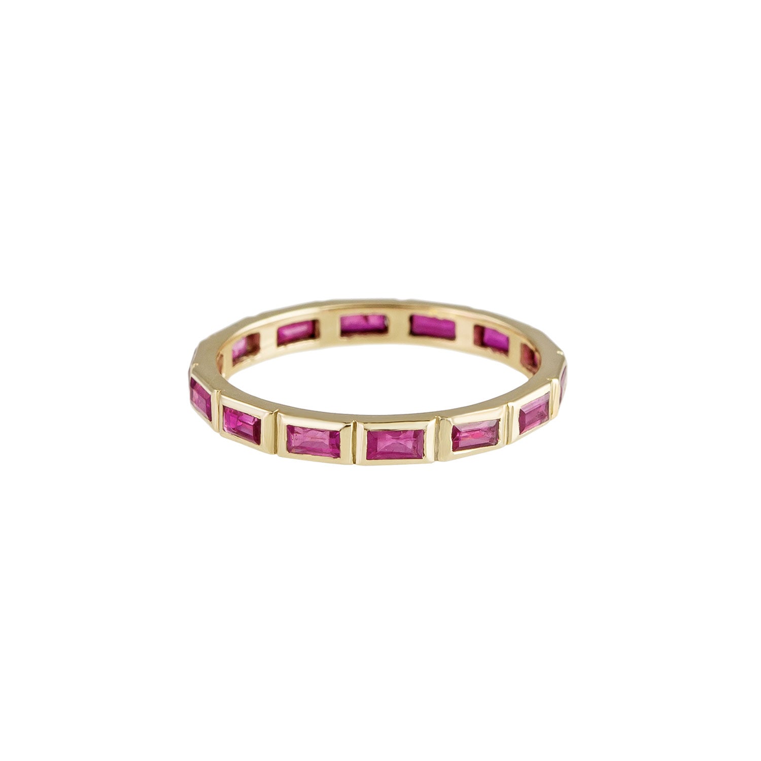 Baguette Cut Gemstone Eternity Ring