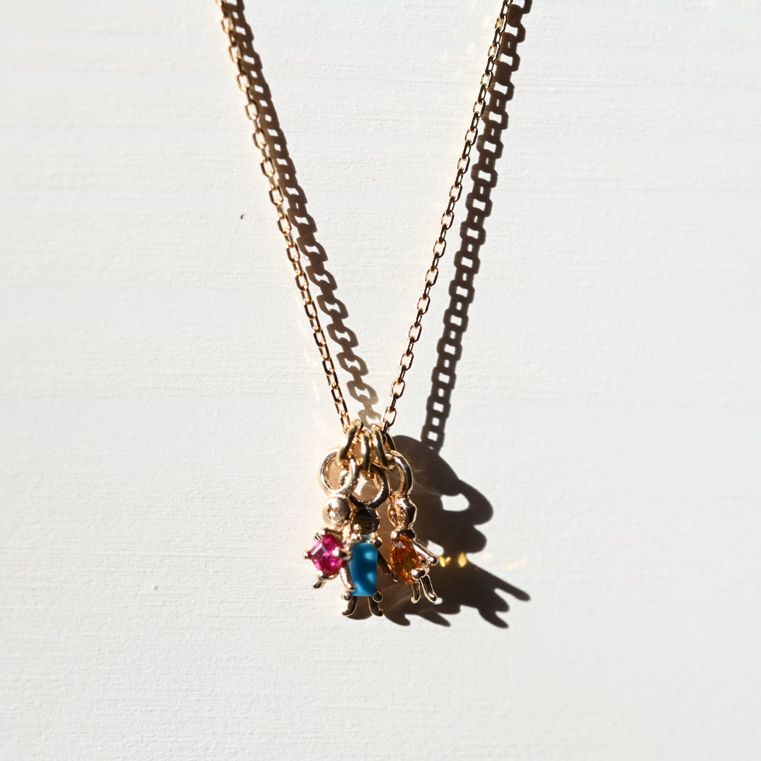 metier by tomfoolery mini moi gemstone plaques on chain