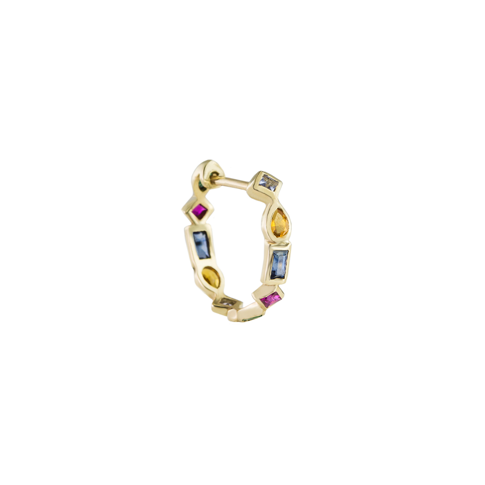 metier by tomfoolery: Rainbow Mixed Cut Gemstone Hoop