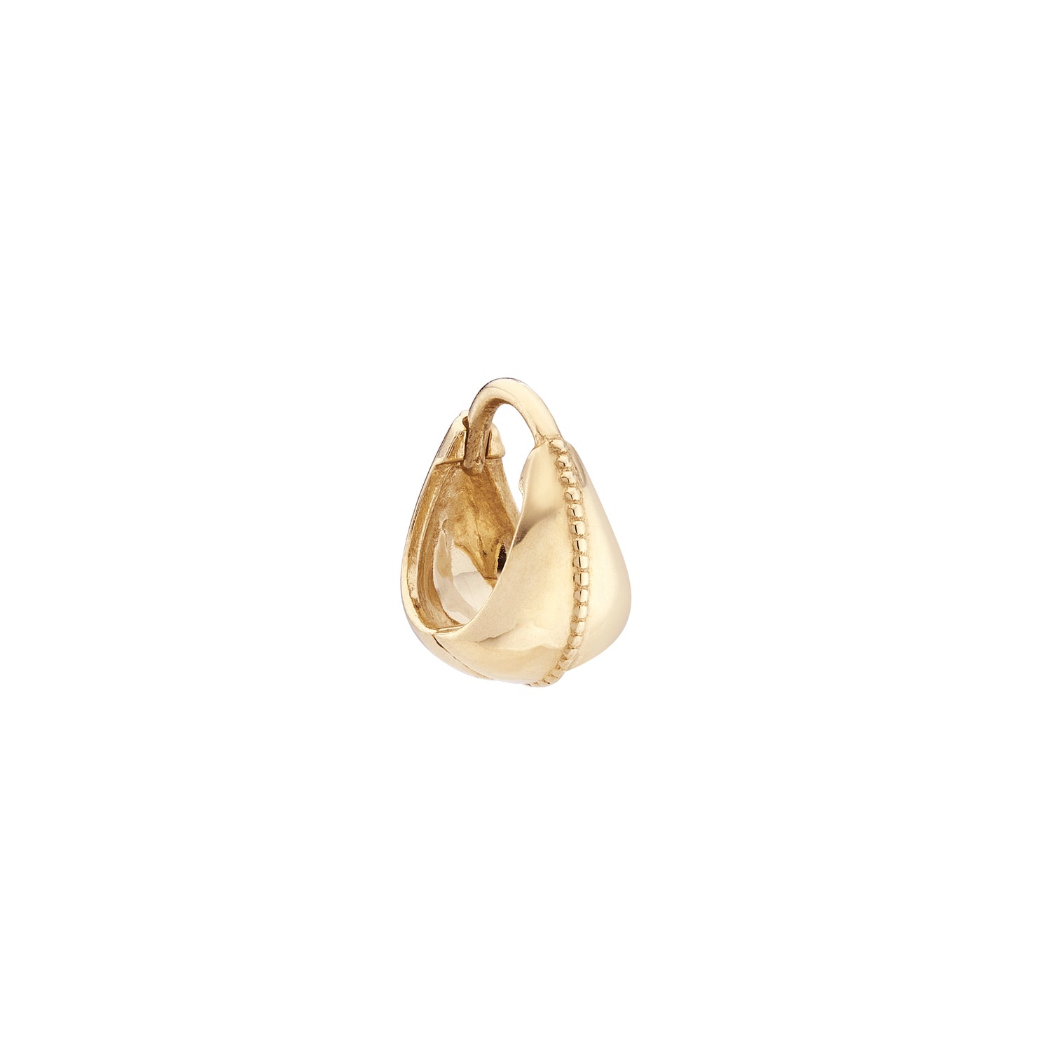 Dôme Milgrain Centred Huggie Hoop