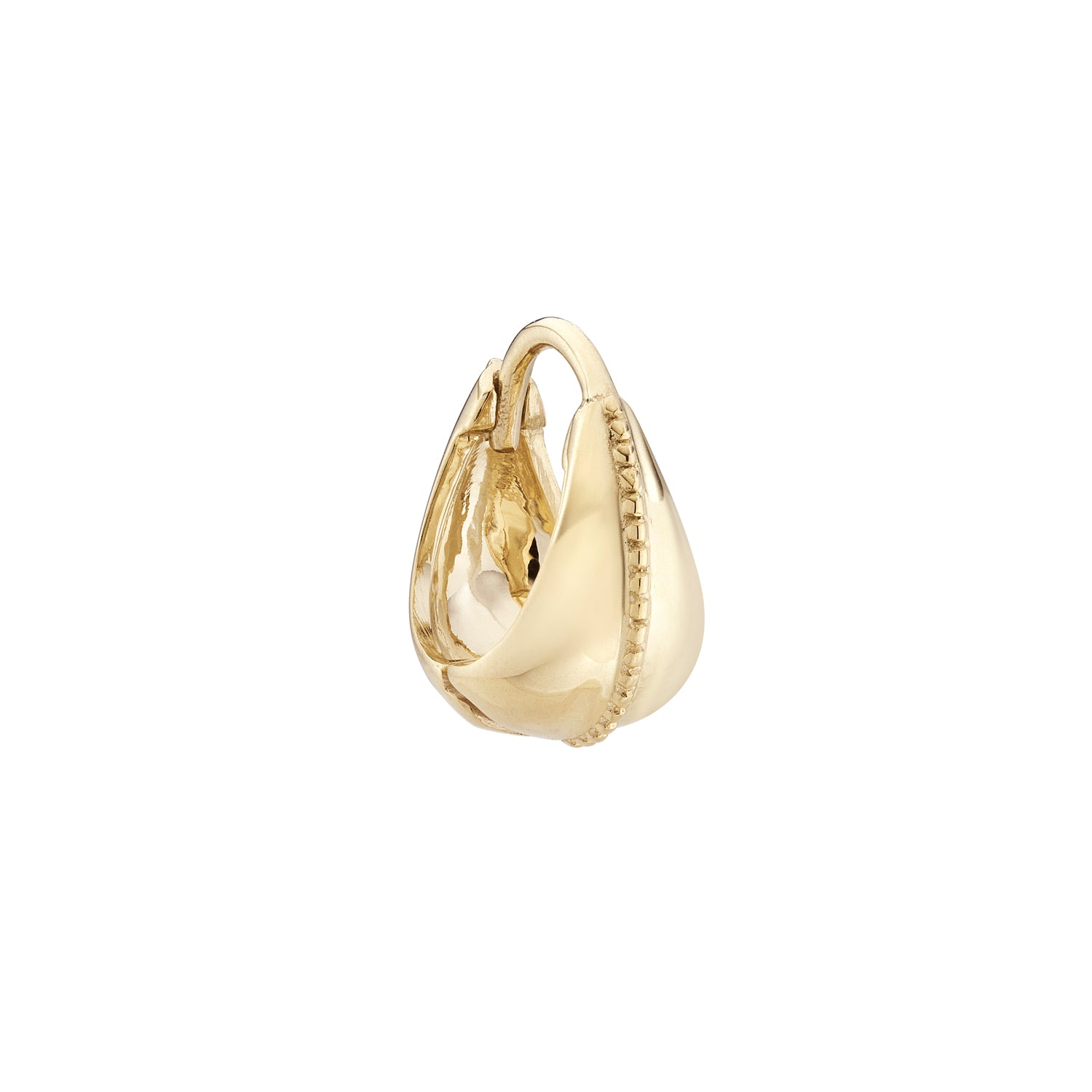 Dôme Milgrain Centred Huggie Hoop