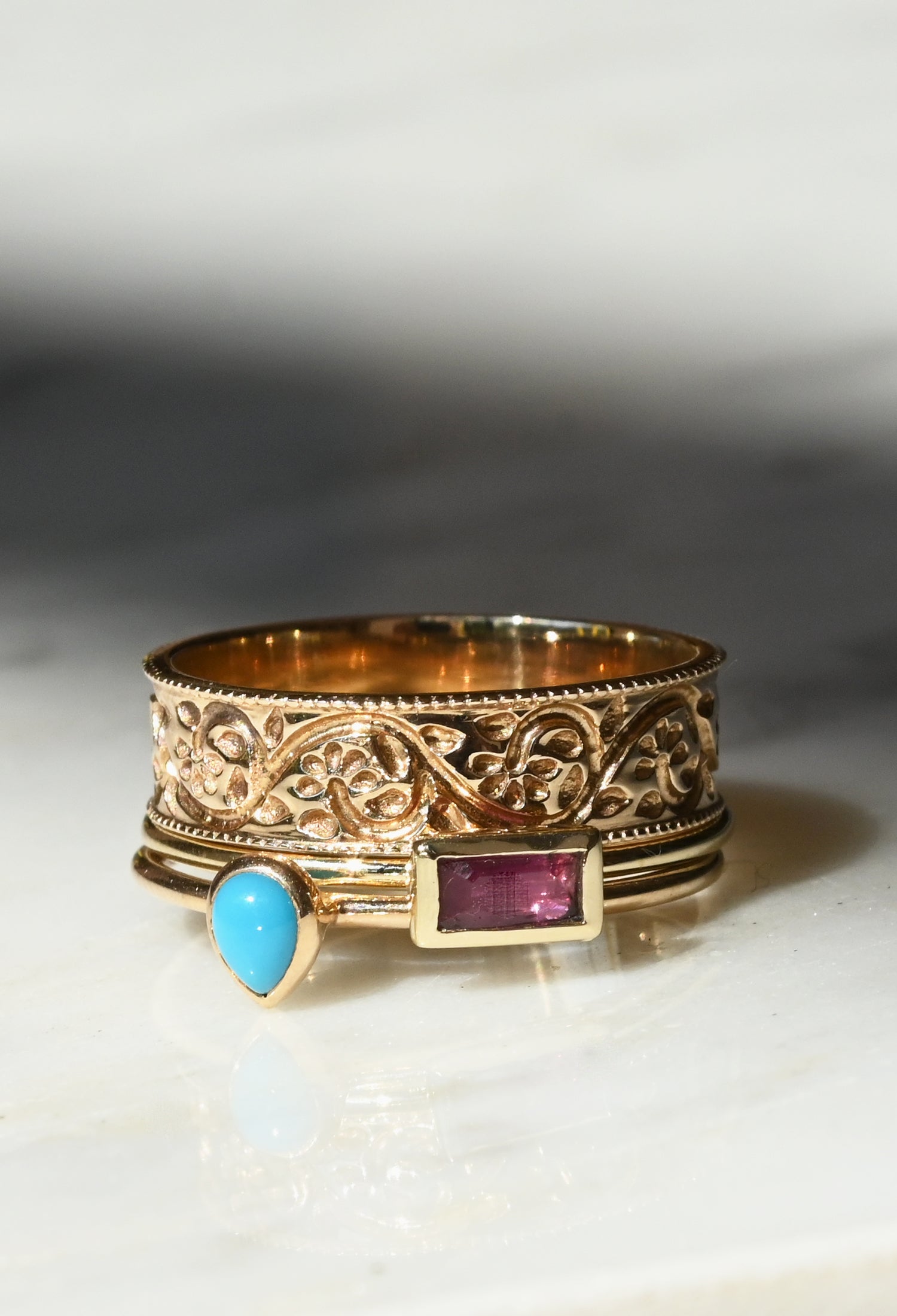 Pear Cut Stacking Ring by metier by tomfoolery styled