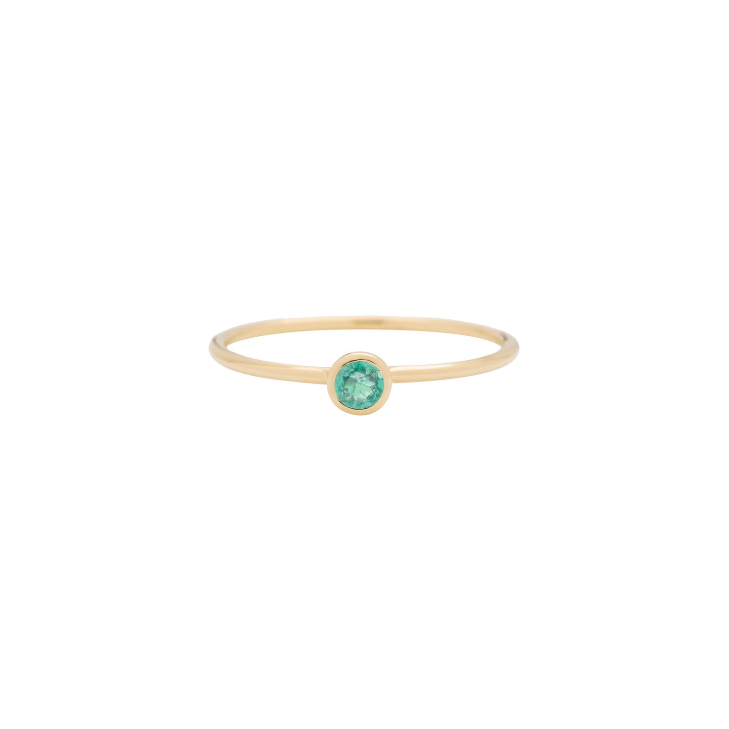 metier by tomfoolery Round-Cut Gemstone Stacking Ring-emerald