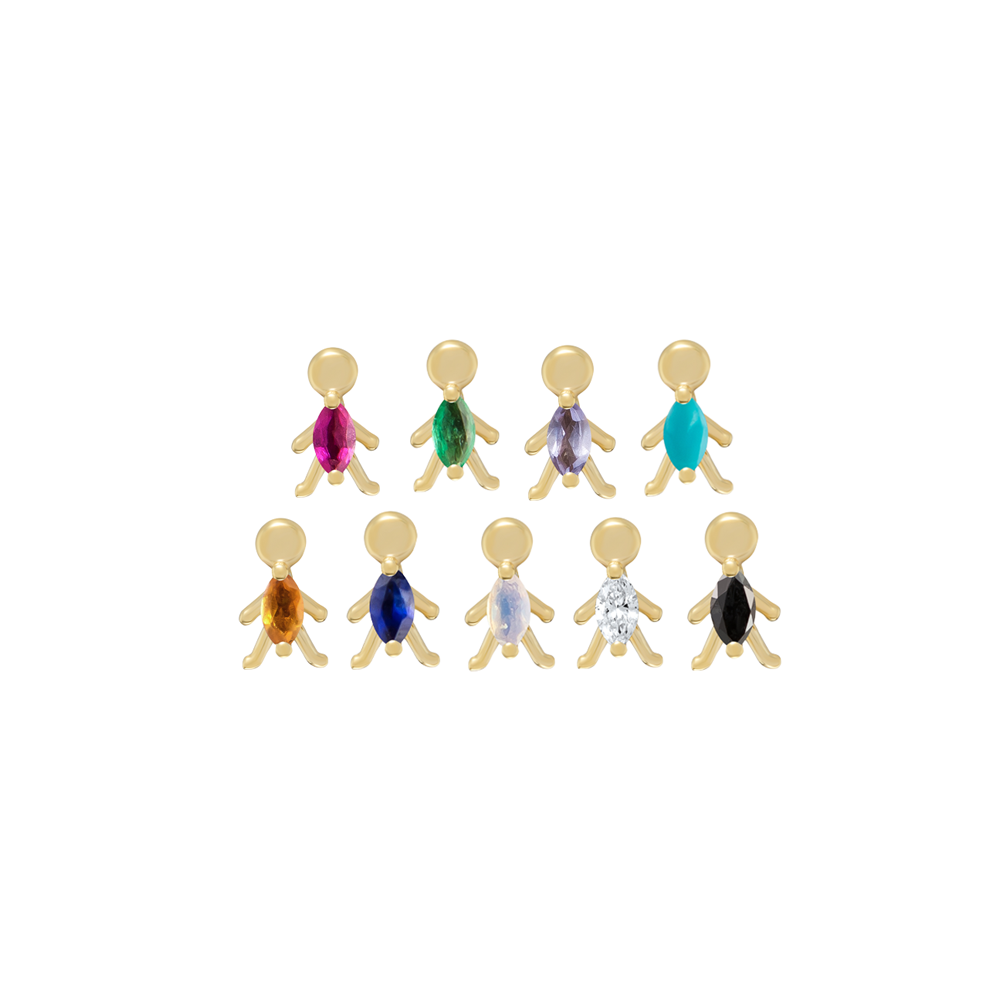 Mini Moi Marquise Gemstone Studs