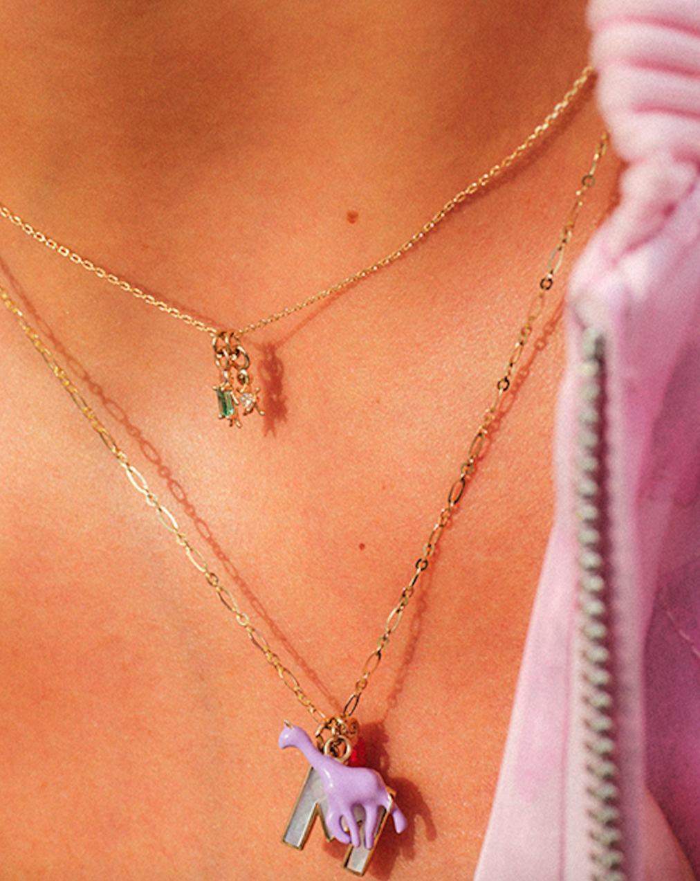 Emerald & Diamond Mini Moi Pendant