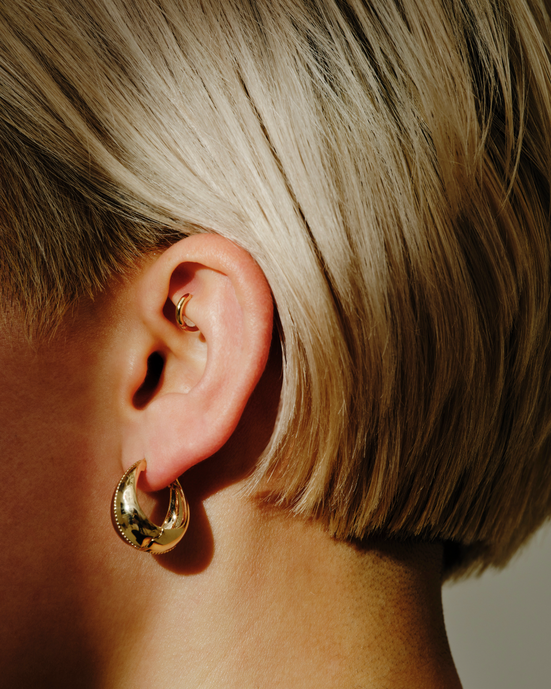 Dôme Milgrain Centred Grande Hoops