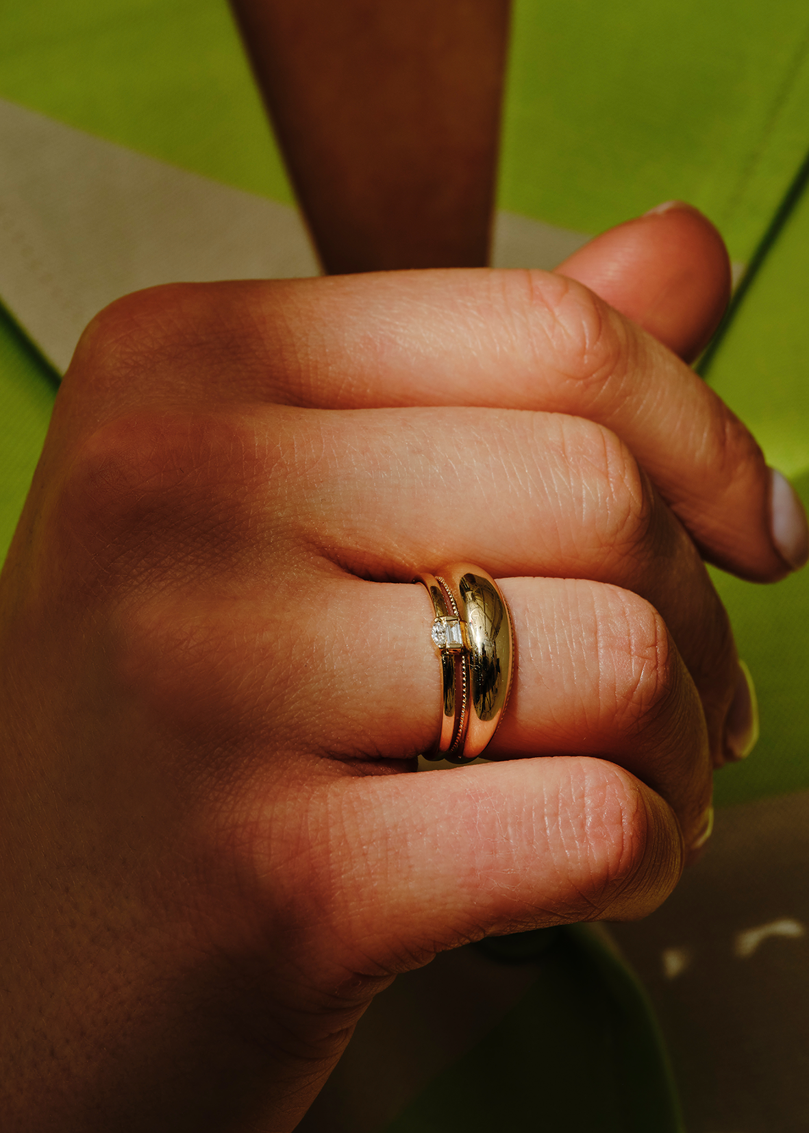 Balance Diamond Duo Ring