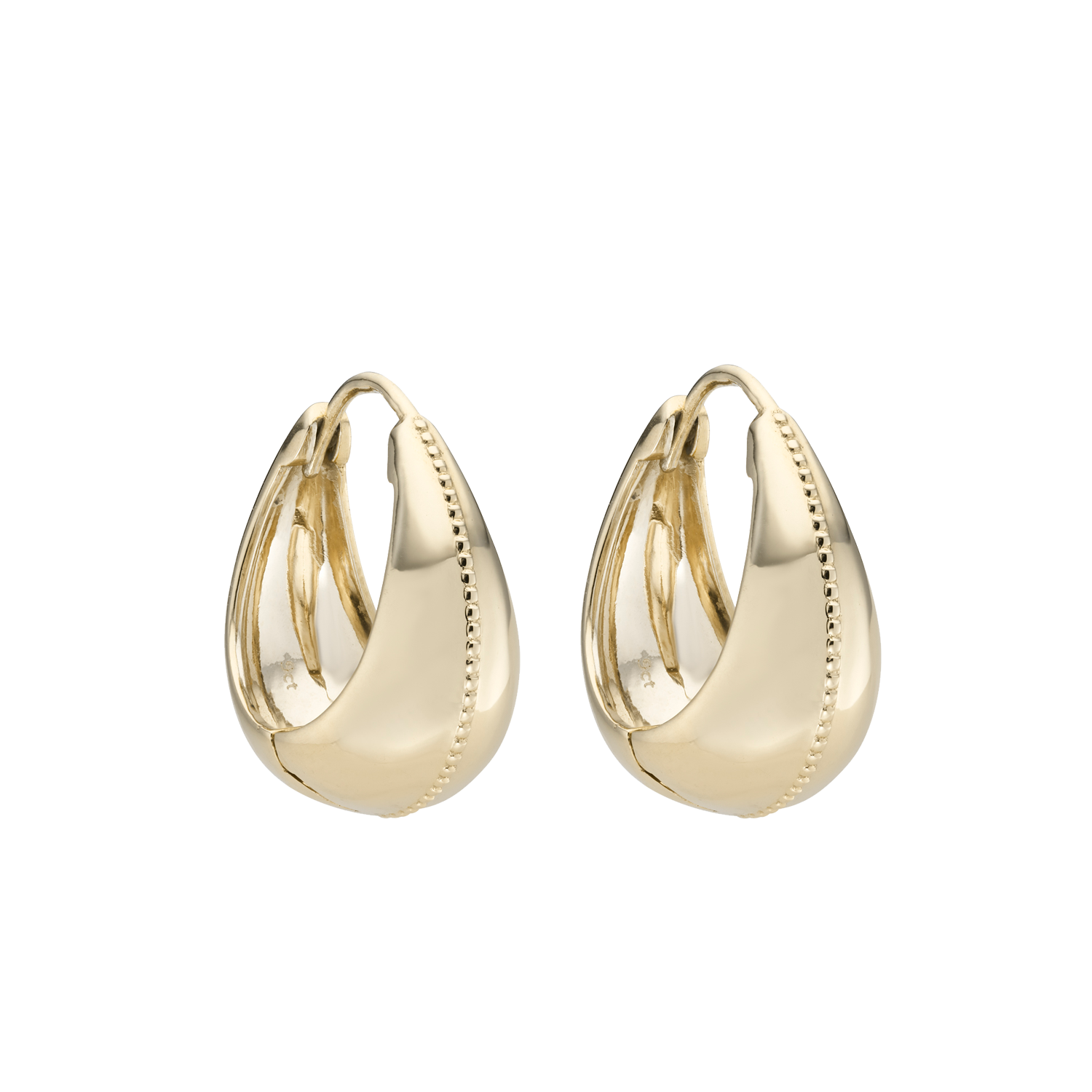 Dôme Milgrain Centred Grande Hoops