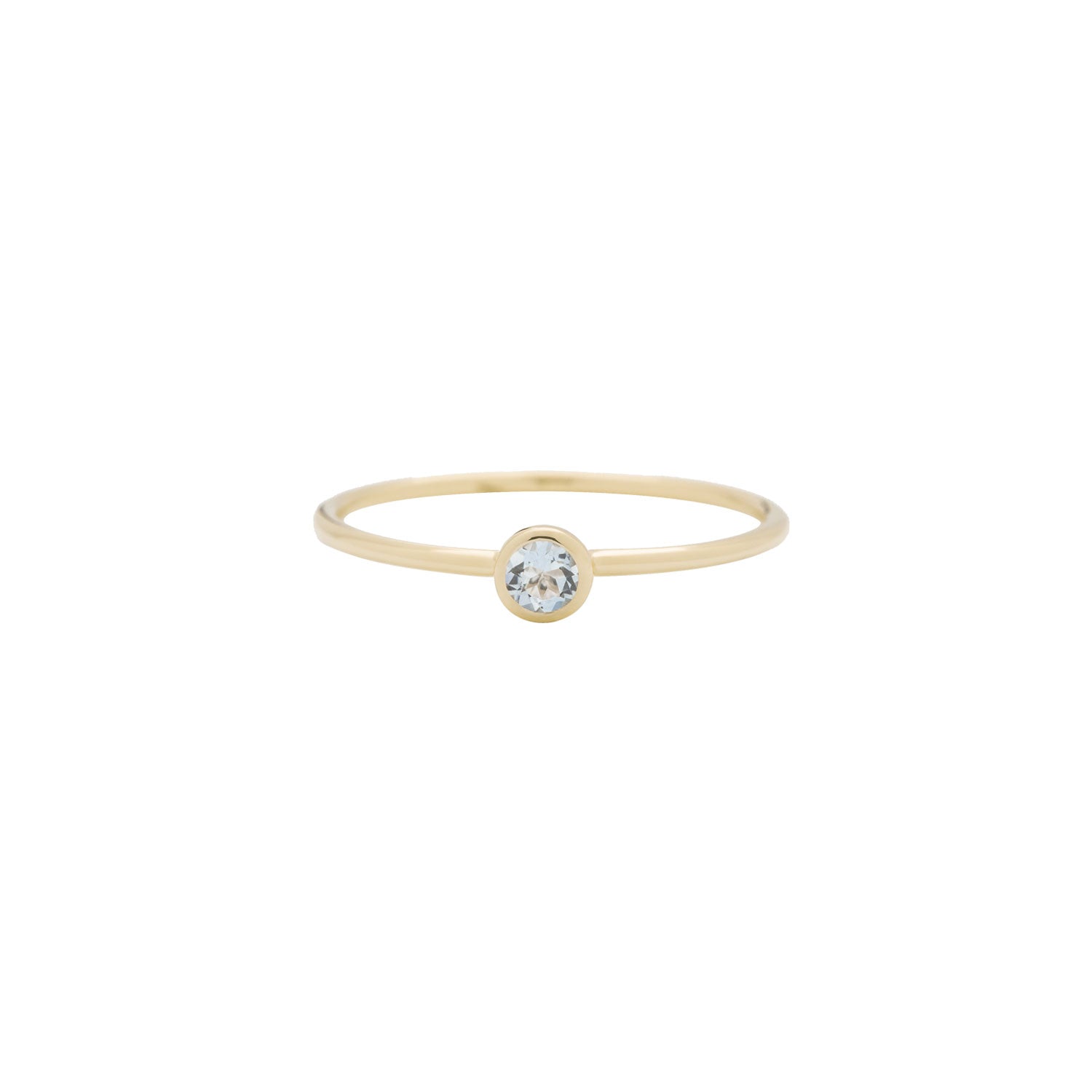 Round Cut Gemstone Stacking Ring