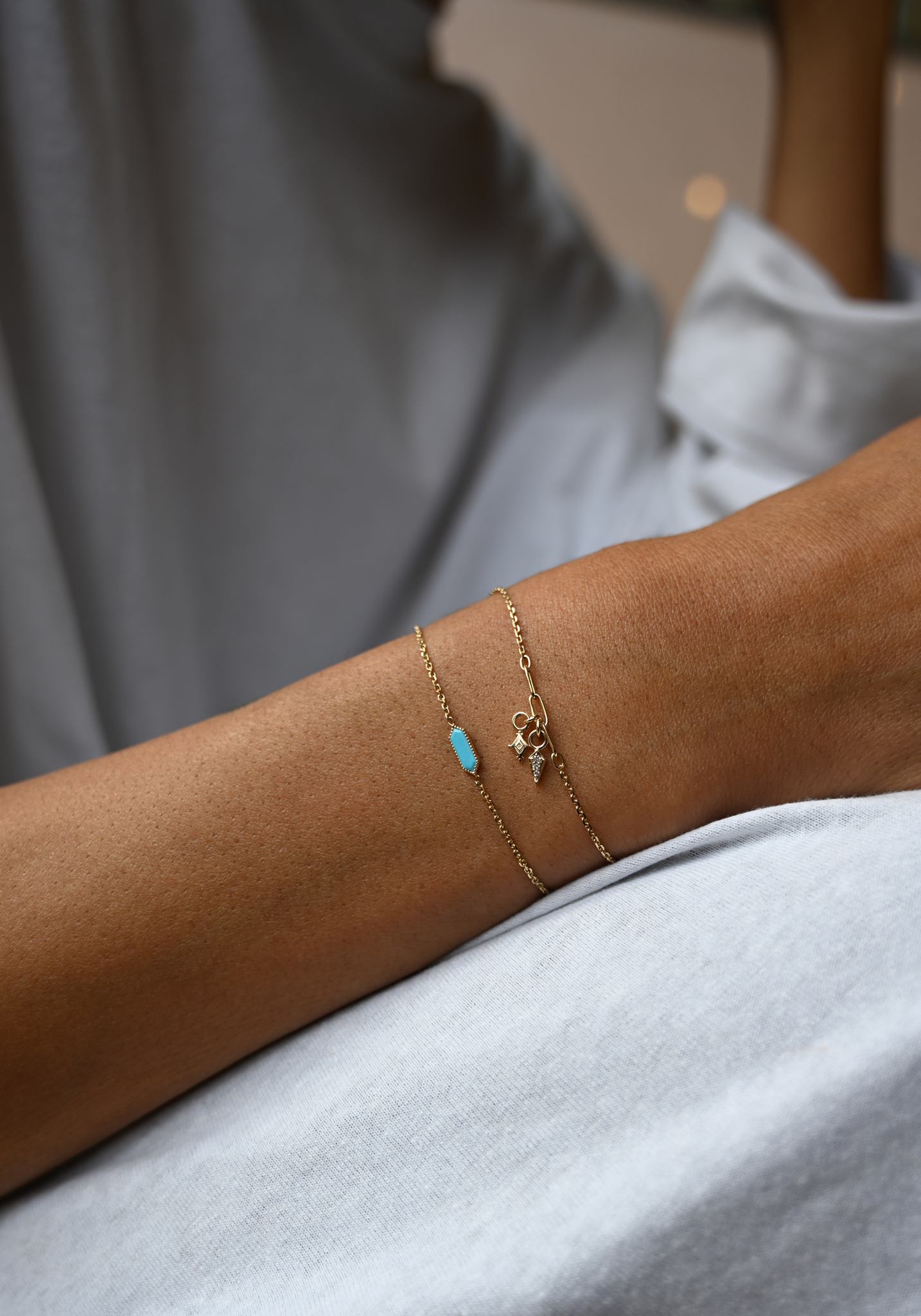 METIER BY TOMFOOLERY: Eiffel Detail Diamond Bracelet