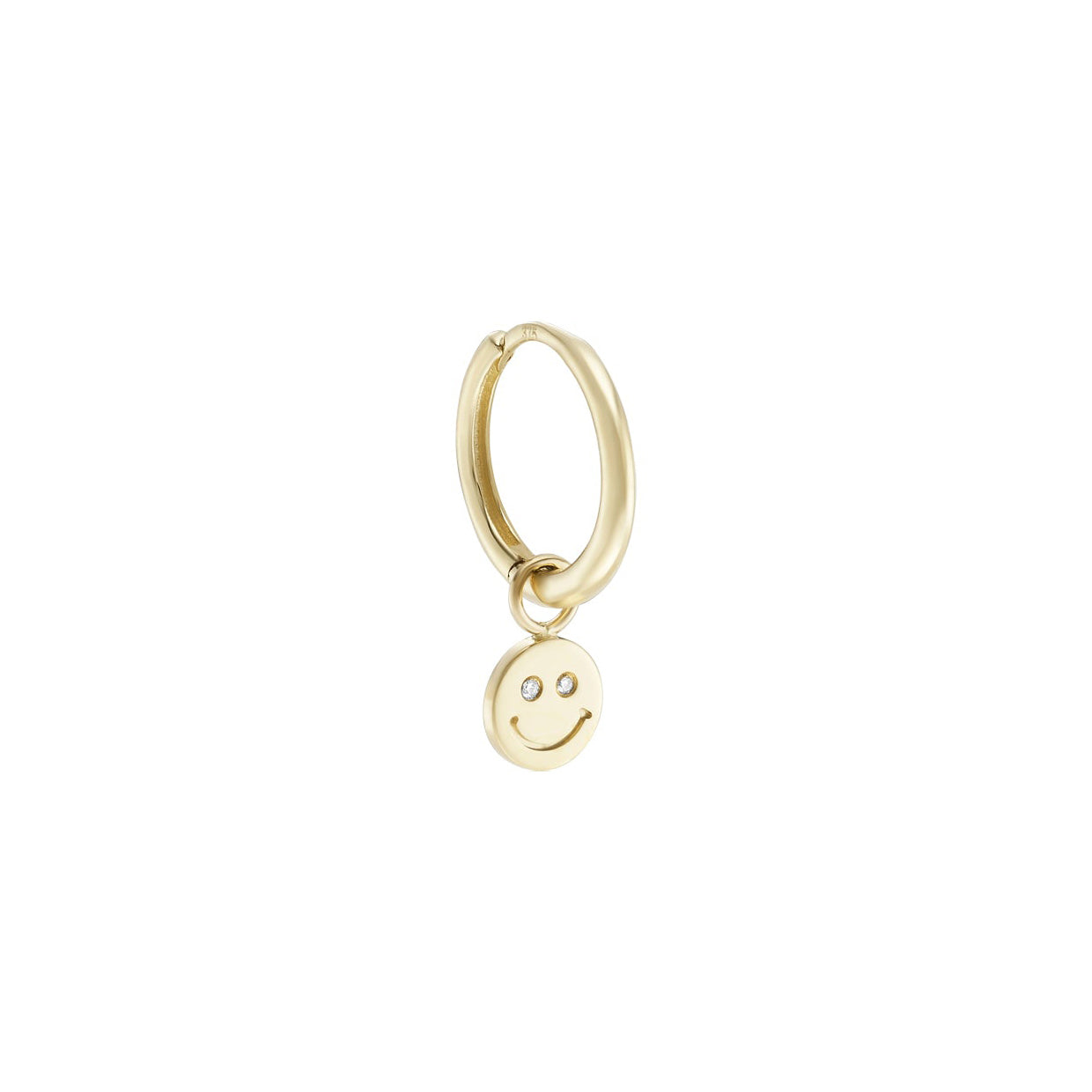 Happiness White Diamond Clicker Hoop