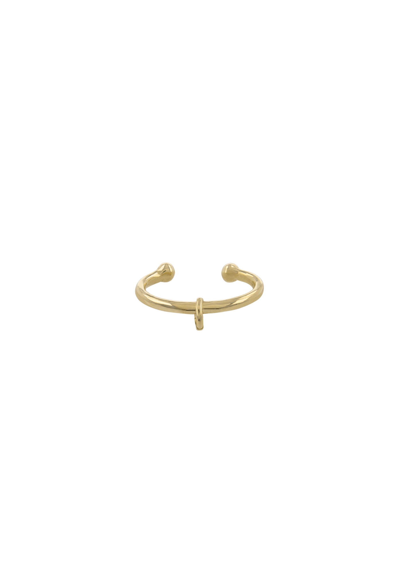 metier by tomfoolery solid gold drop ear cuff no plaque
