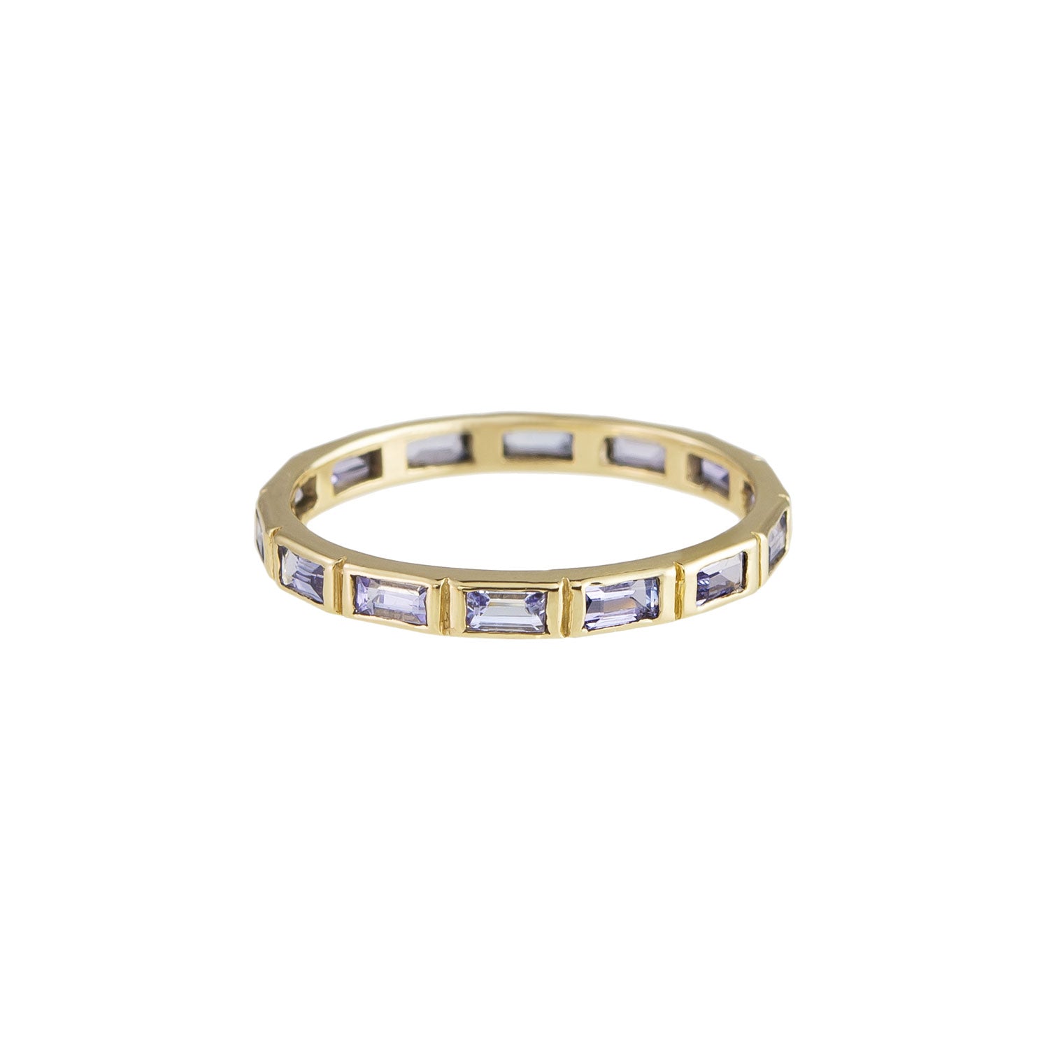 Baguette Cut Gemstone Eternity Ring