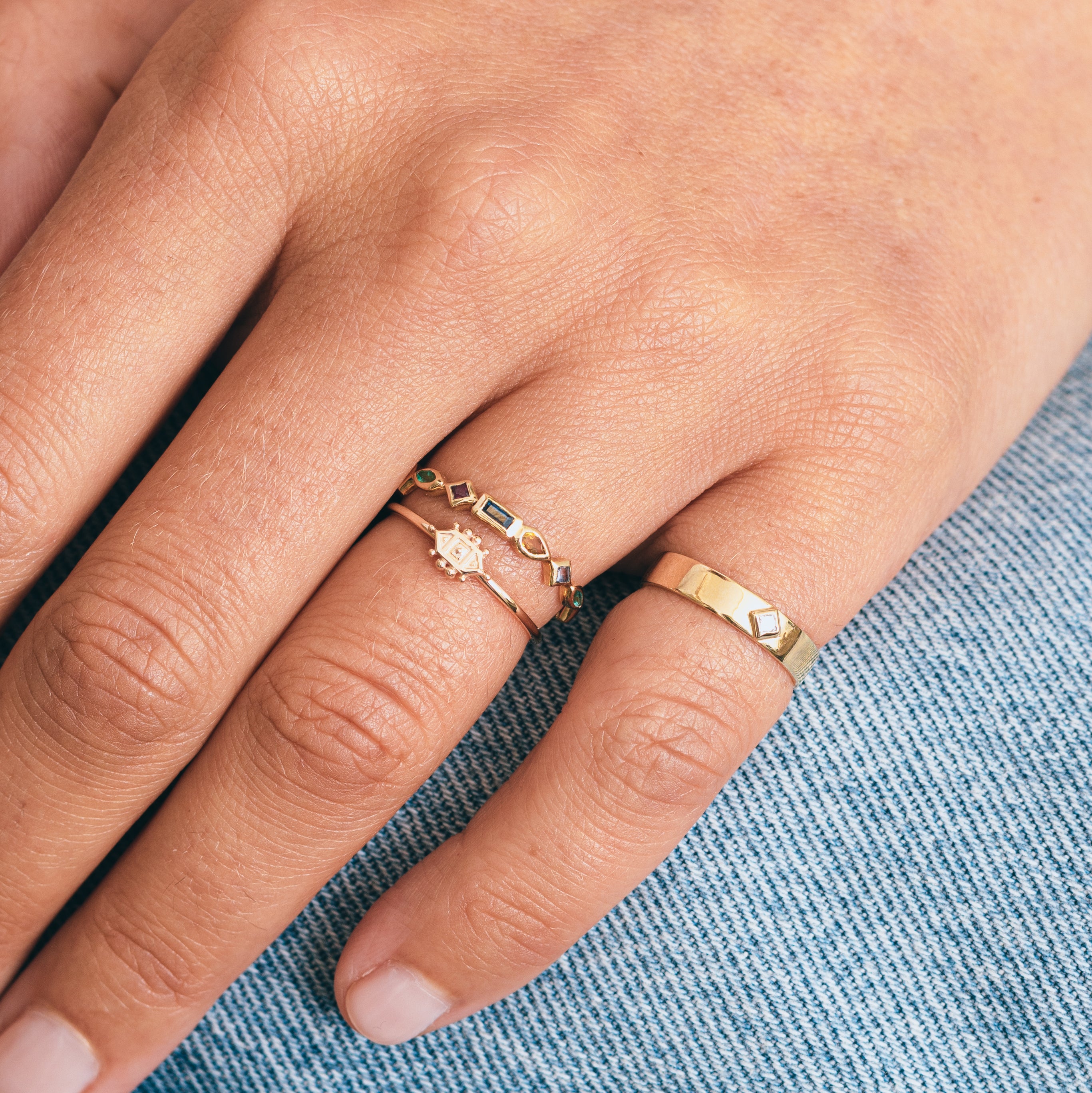Diamond Flat Stacking Bands