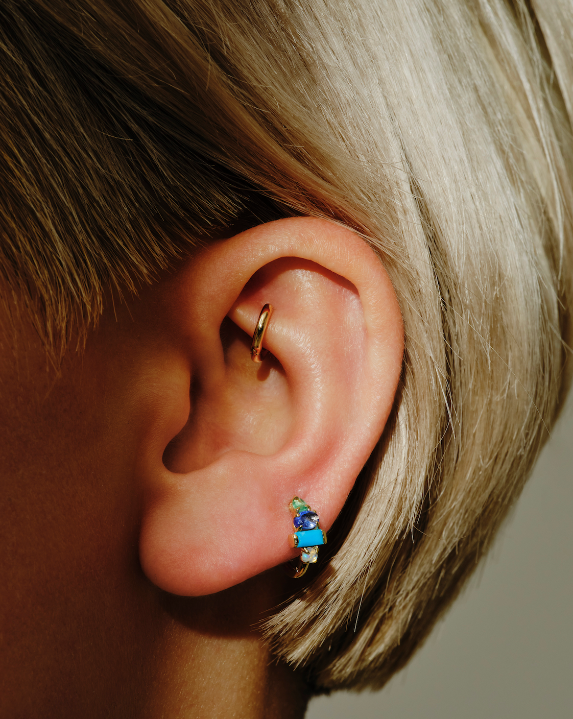 Multi Claw Gemstone Clicker Hoops