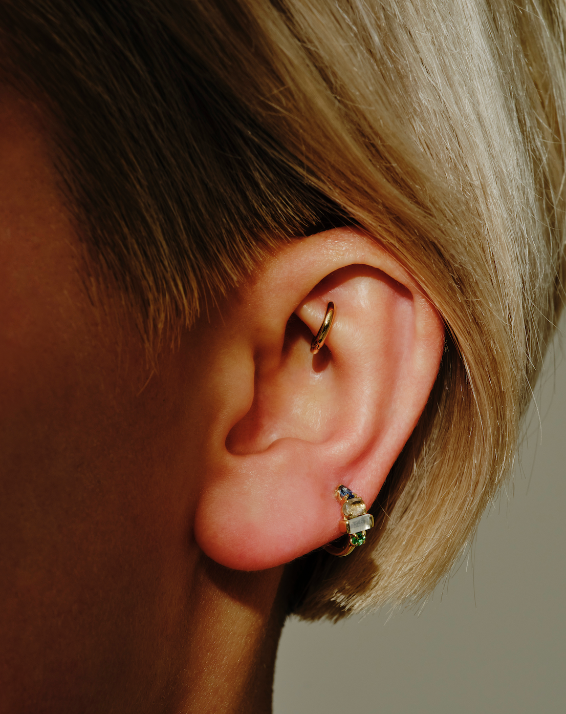 Multi Claw Gemstone Clicker Hoops