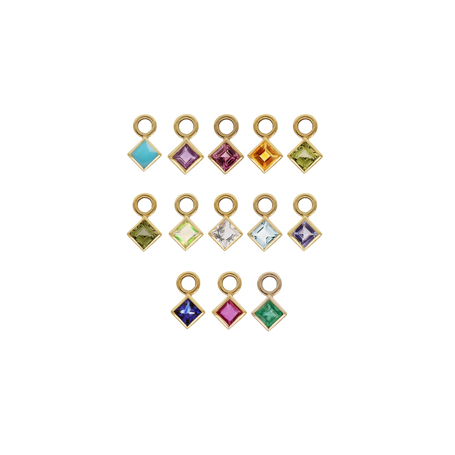 Princess Cut Gemstone Plaques