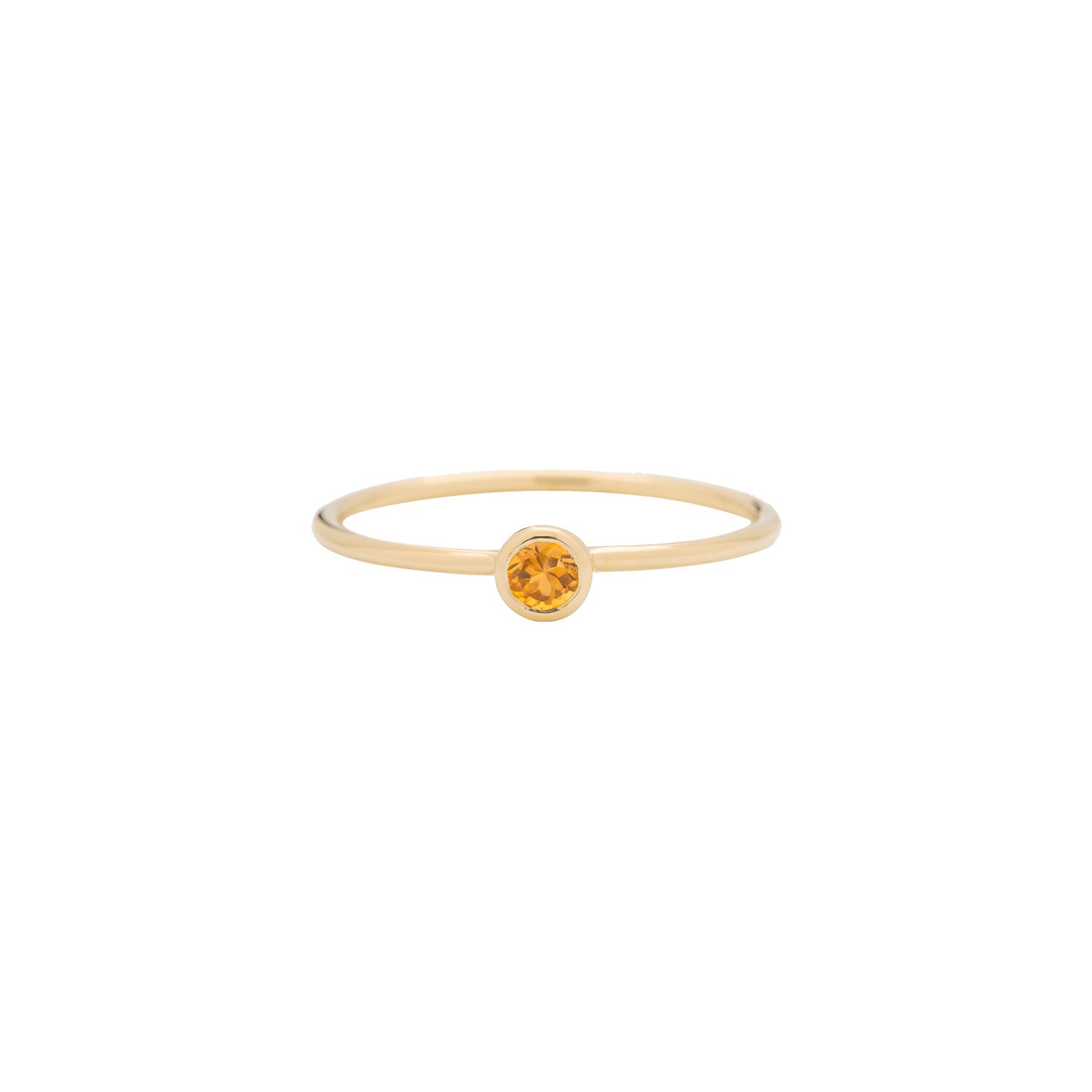 Round Cut Gemstone Stacking Ring