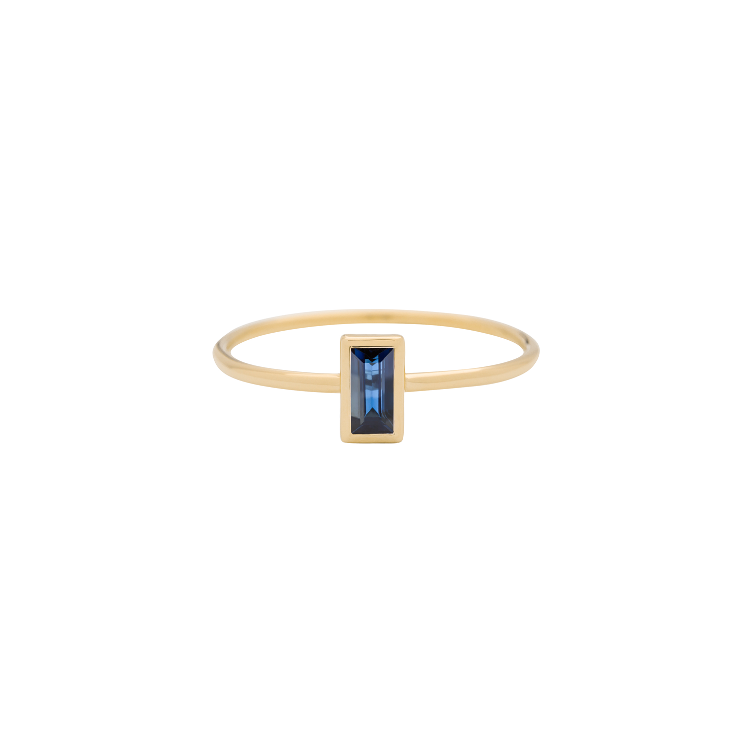 Vertical Baguette Gemstone Stacking Ring