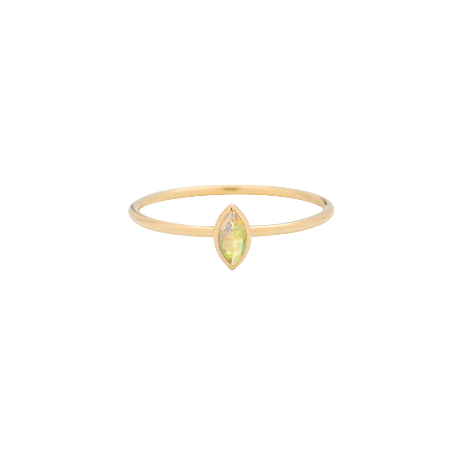 Vertical Marquise Gemstone Stacking Ring